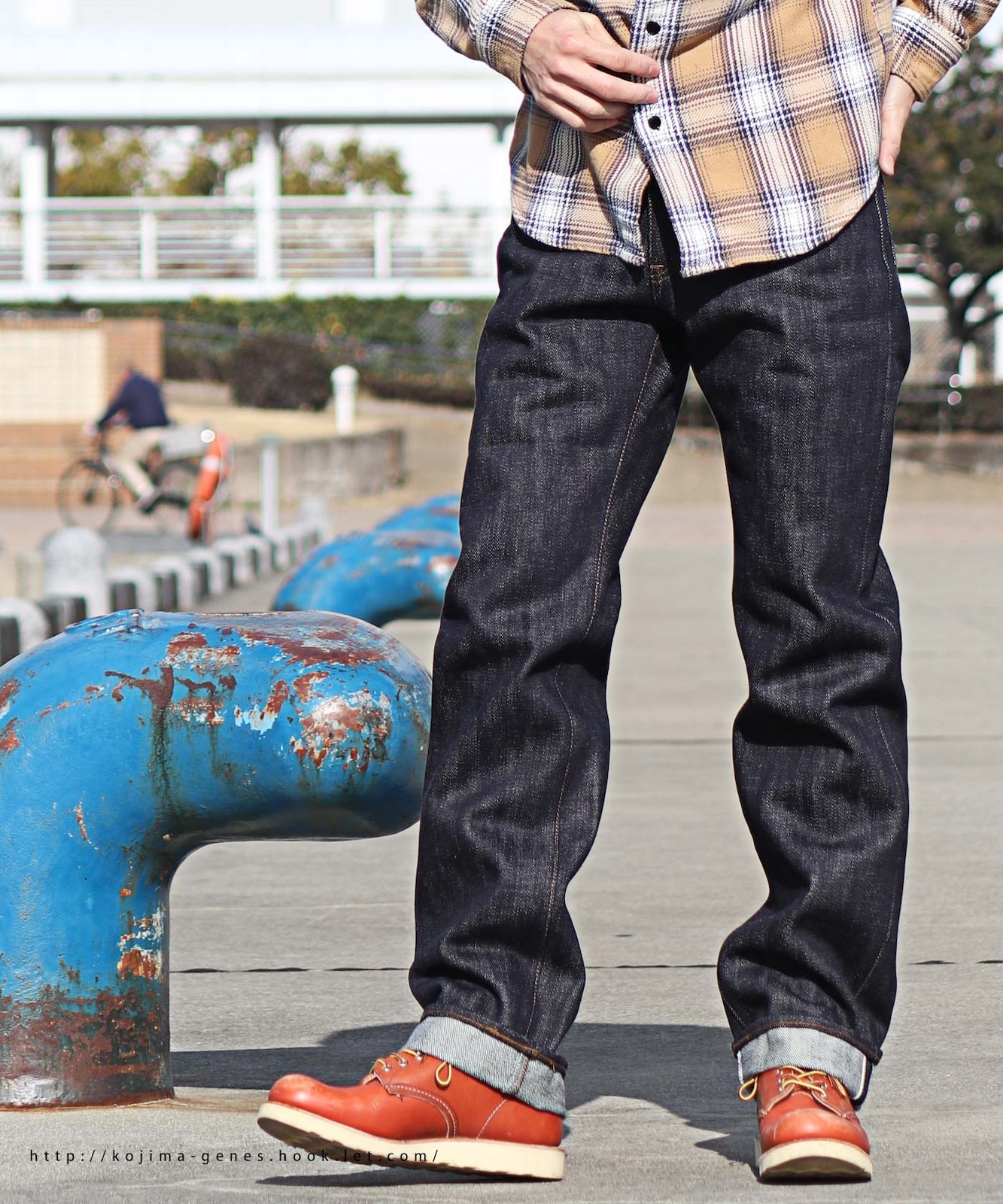 【未使用】児島ジーンズ 23oz セルビッチ ストレートジップフライ 児島ジーンズ 23oz セルビッチ ストレートデニムパンツ ジップ