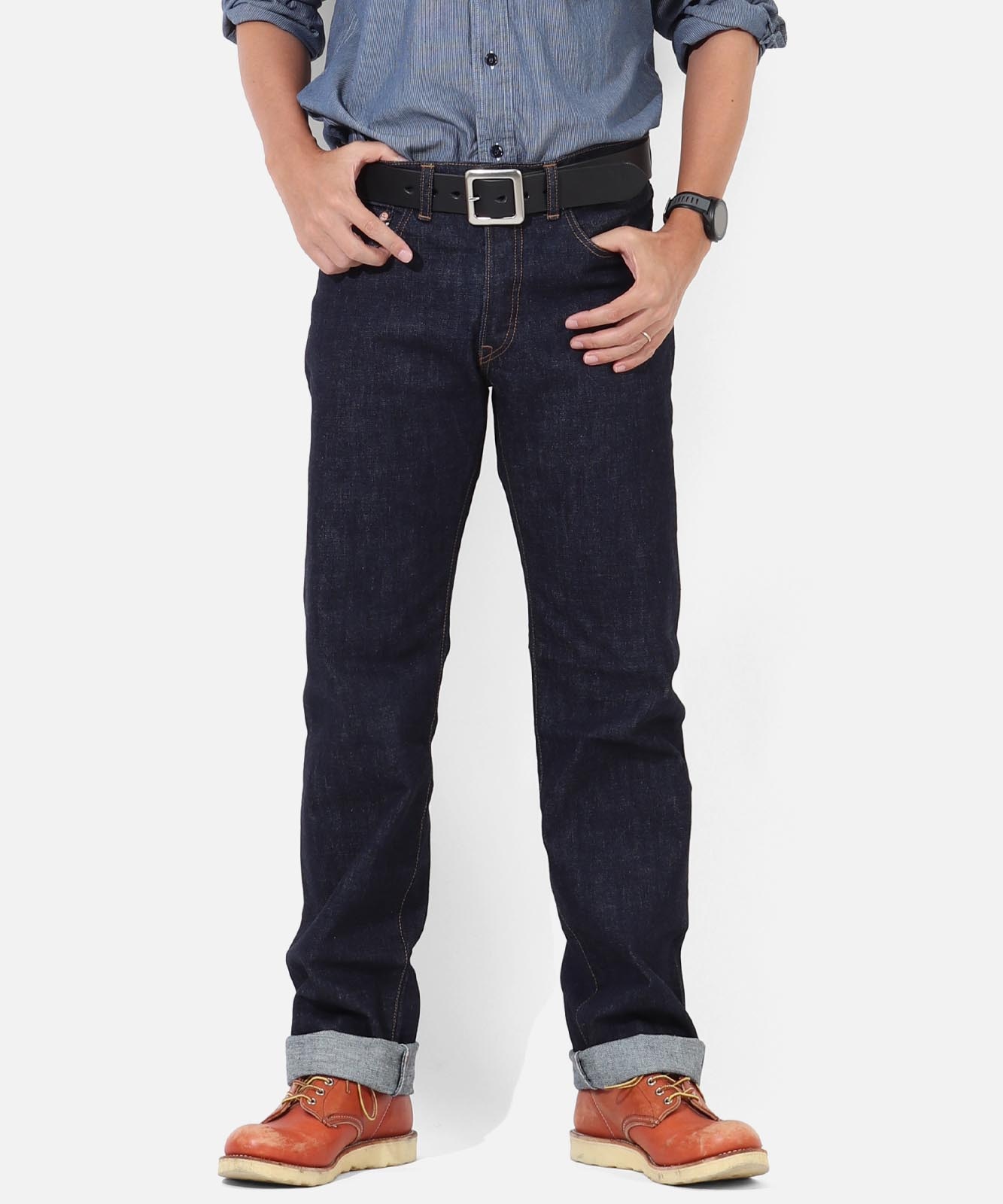 14oz Selvedge Straight Denim Button Fly / 14ozセルビッチ