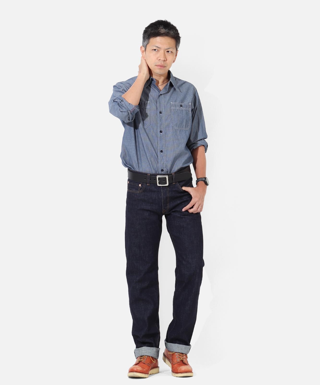14oz Selvedge Straight Denim Button Fly / 14ozセルビッチ
