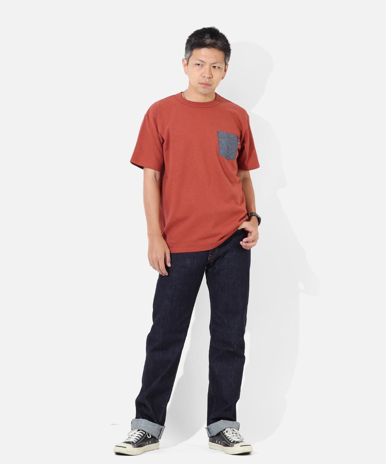 Schott PERFECT ストレートデニム 赤耳 ボタンフライ 14oz Selvedge Straight Denim Button Fly / 14ozセルビッチ
