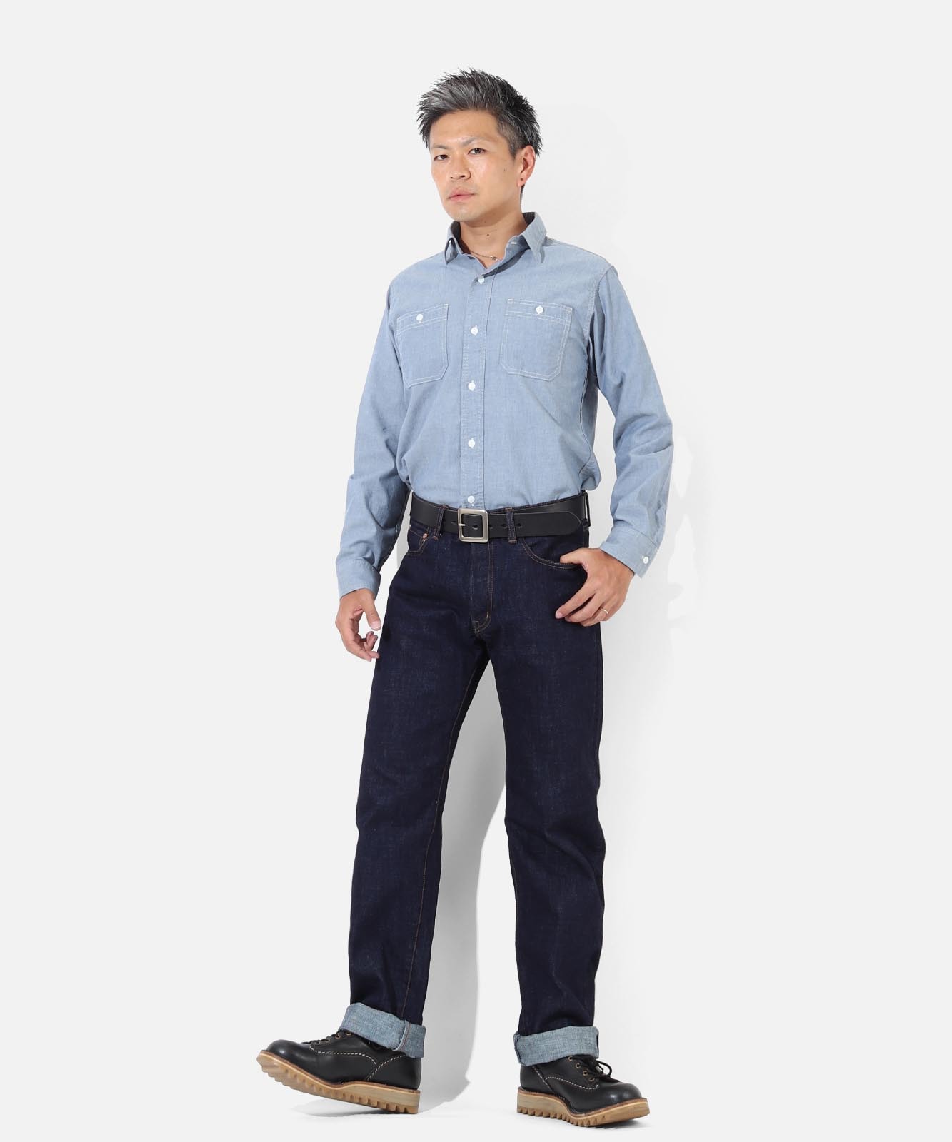 14oz Selvedge Straight Denim Button Fly / 14oz セルビッチ