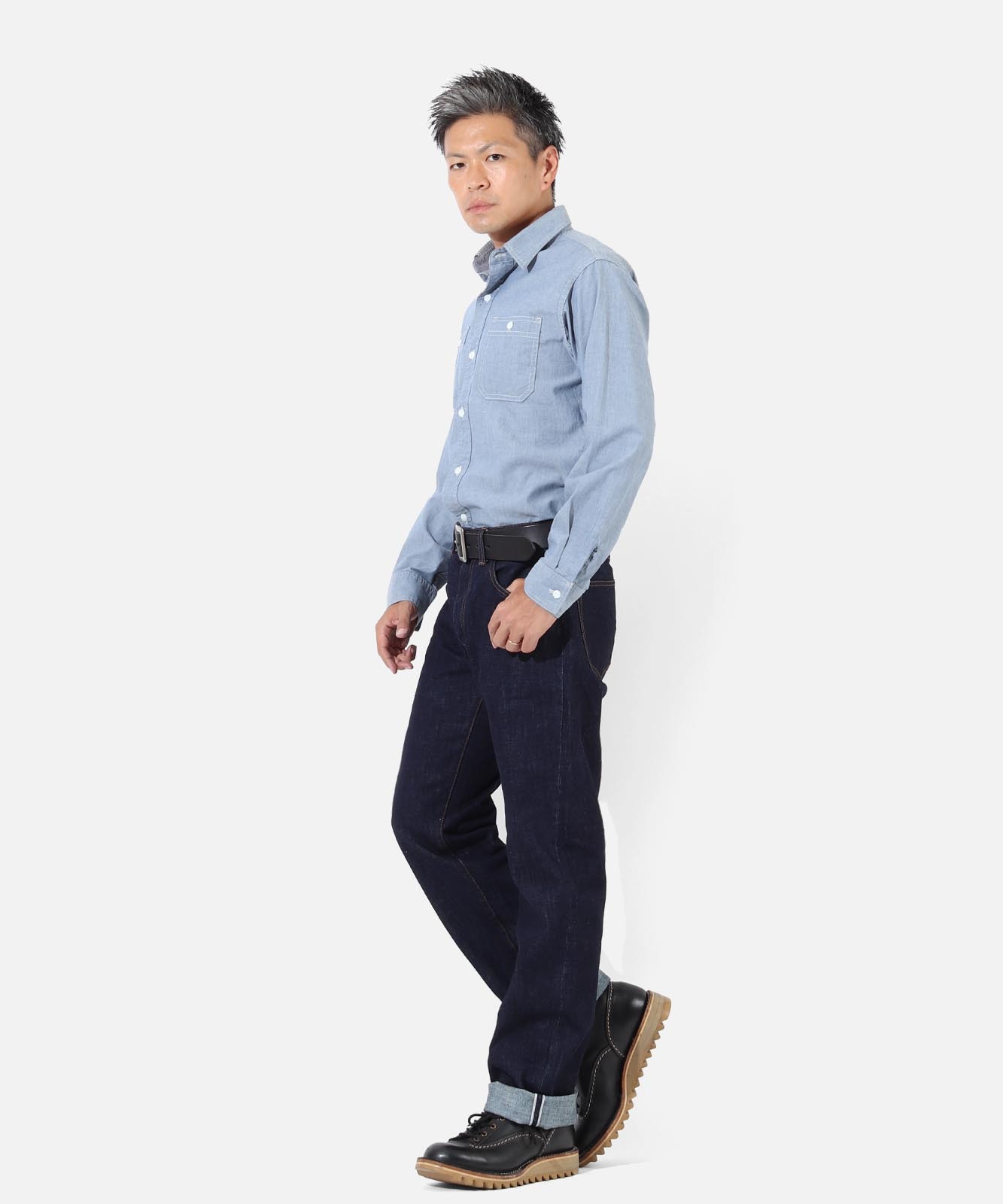 14oz Selvedge Straight Denim Button Fly / 14oz セルビッチ