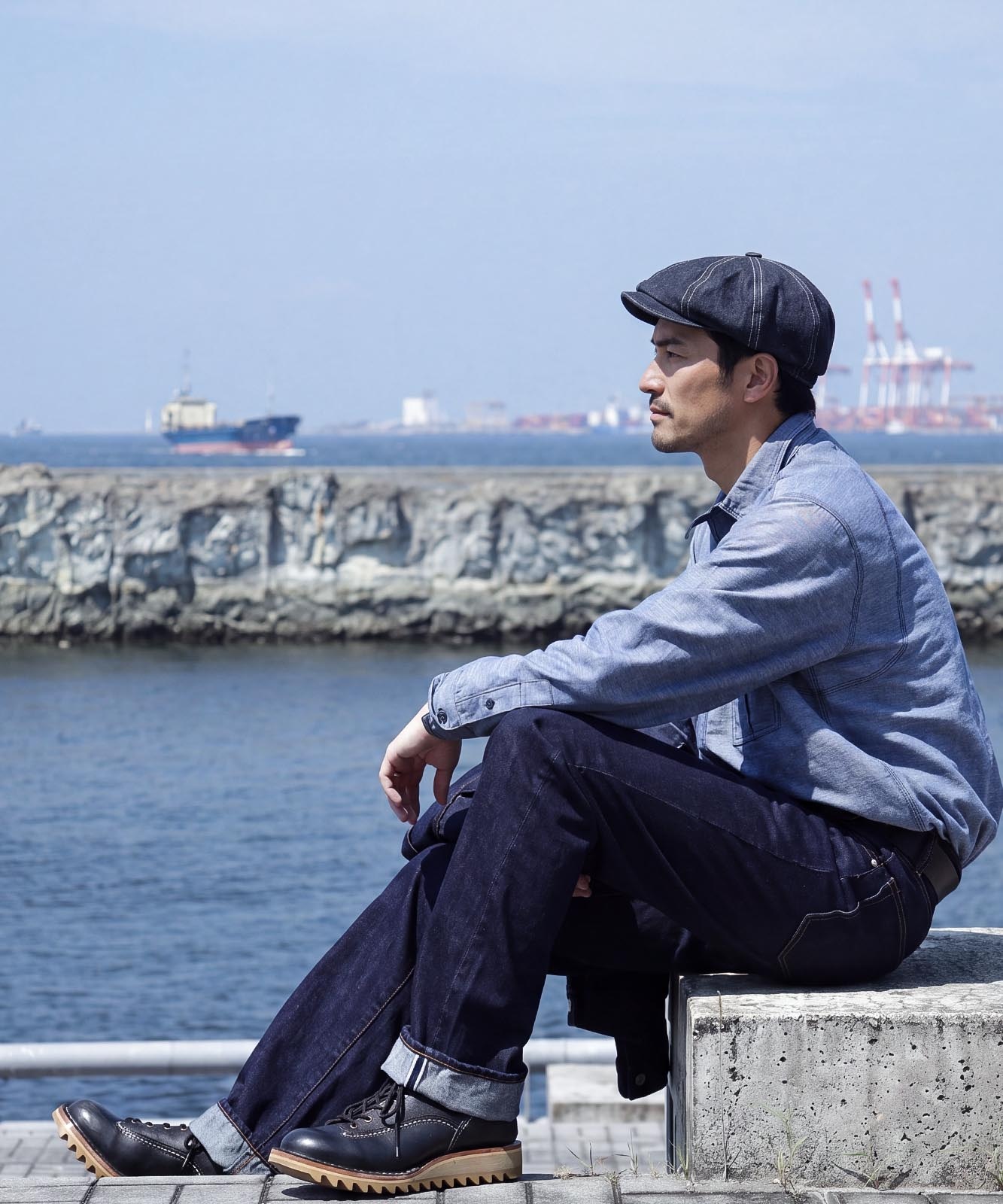 14oz Selvedge Straight Denim Button Fly / 14oz セルビッチ