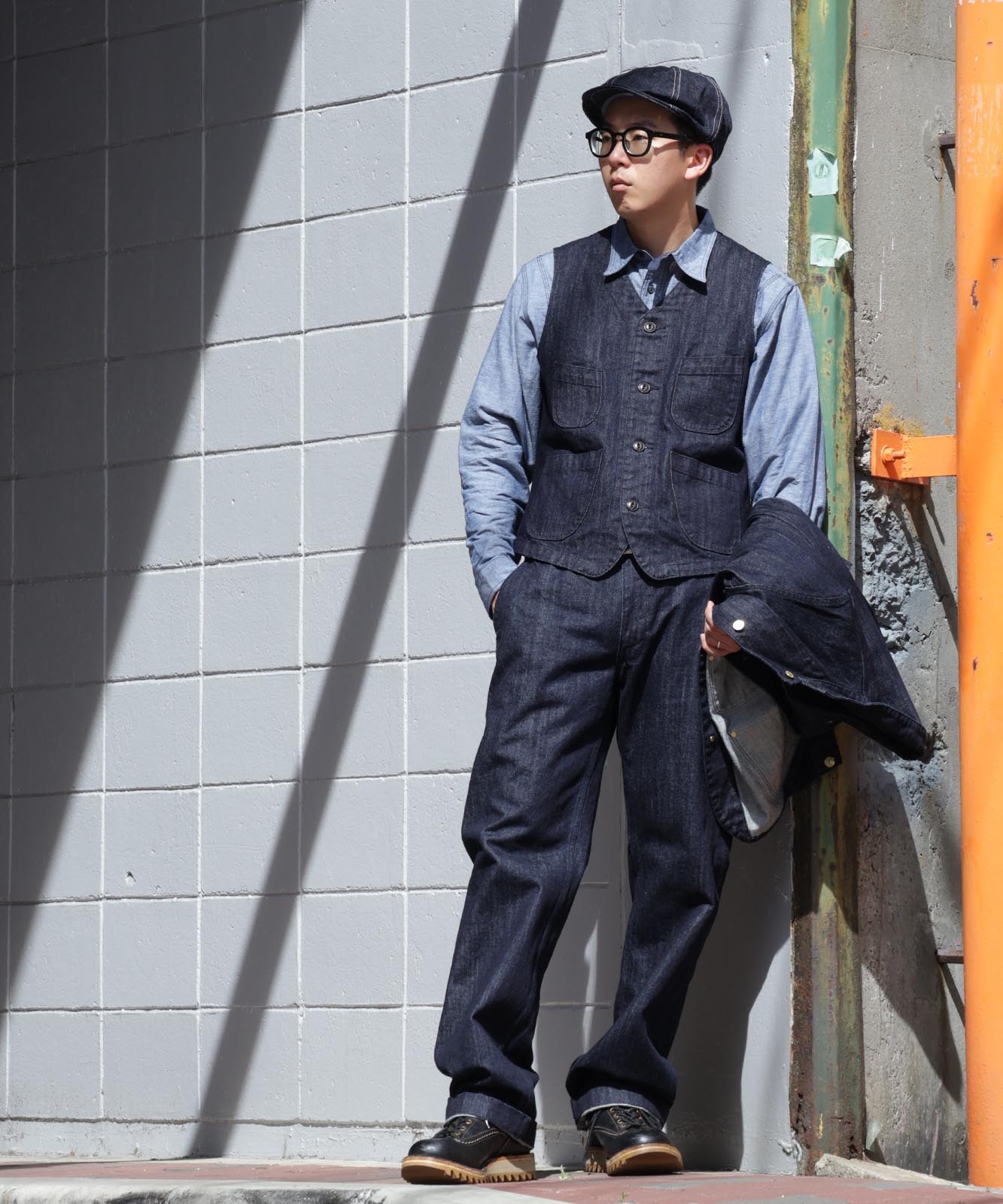 Denim & Wabash Work Vest / デニム＆ウォバッシュ ワークベスト
