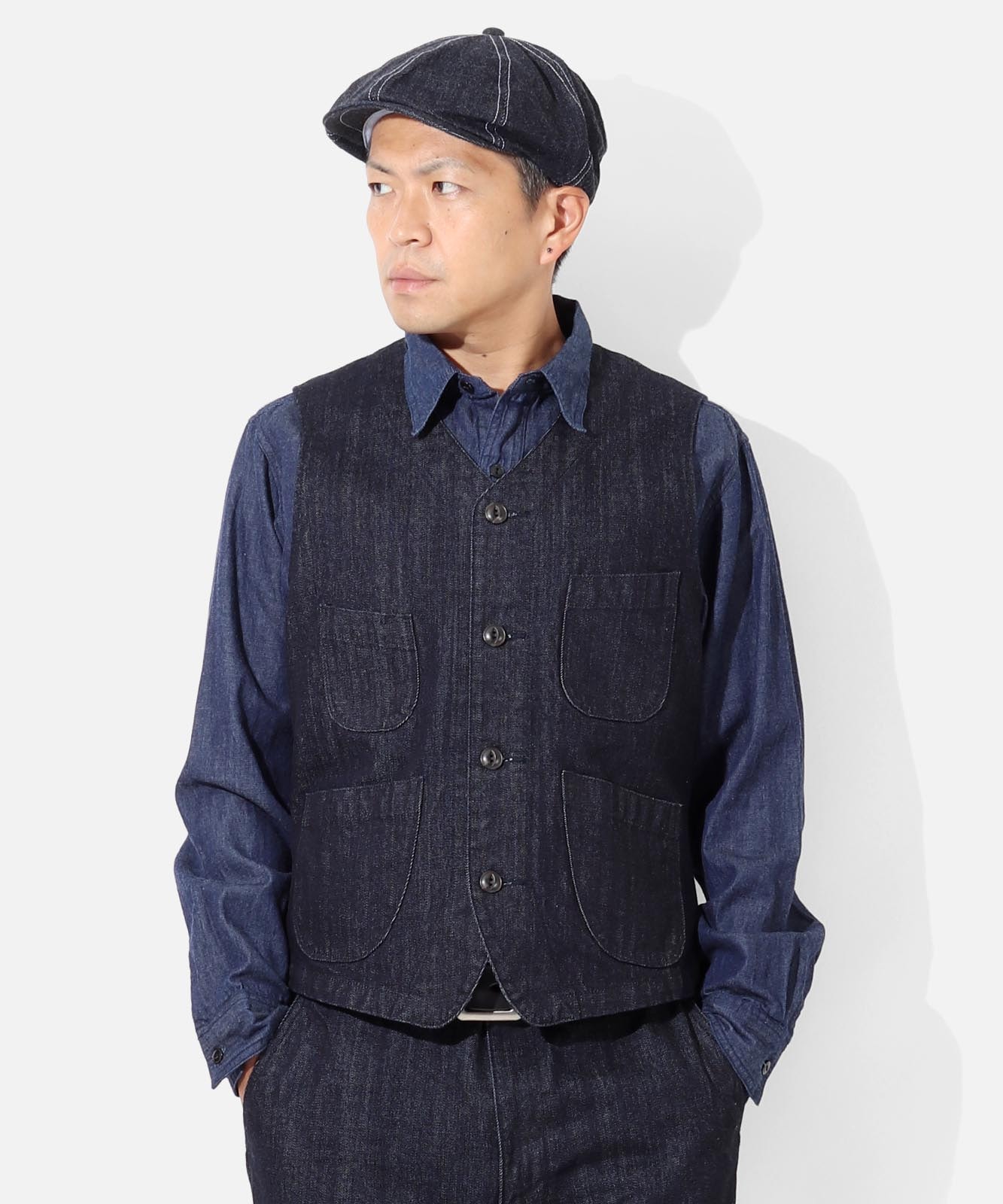 Denim & Wabash Work Vest / デニム＆ウォバッシュ ワークベスト