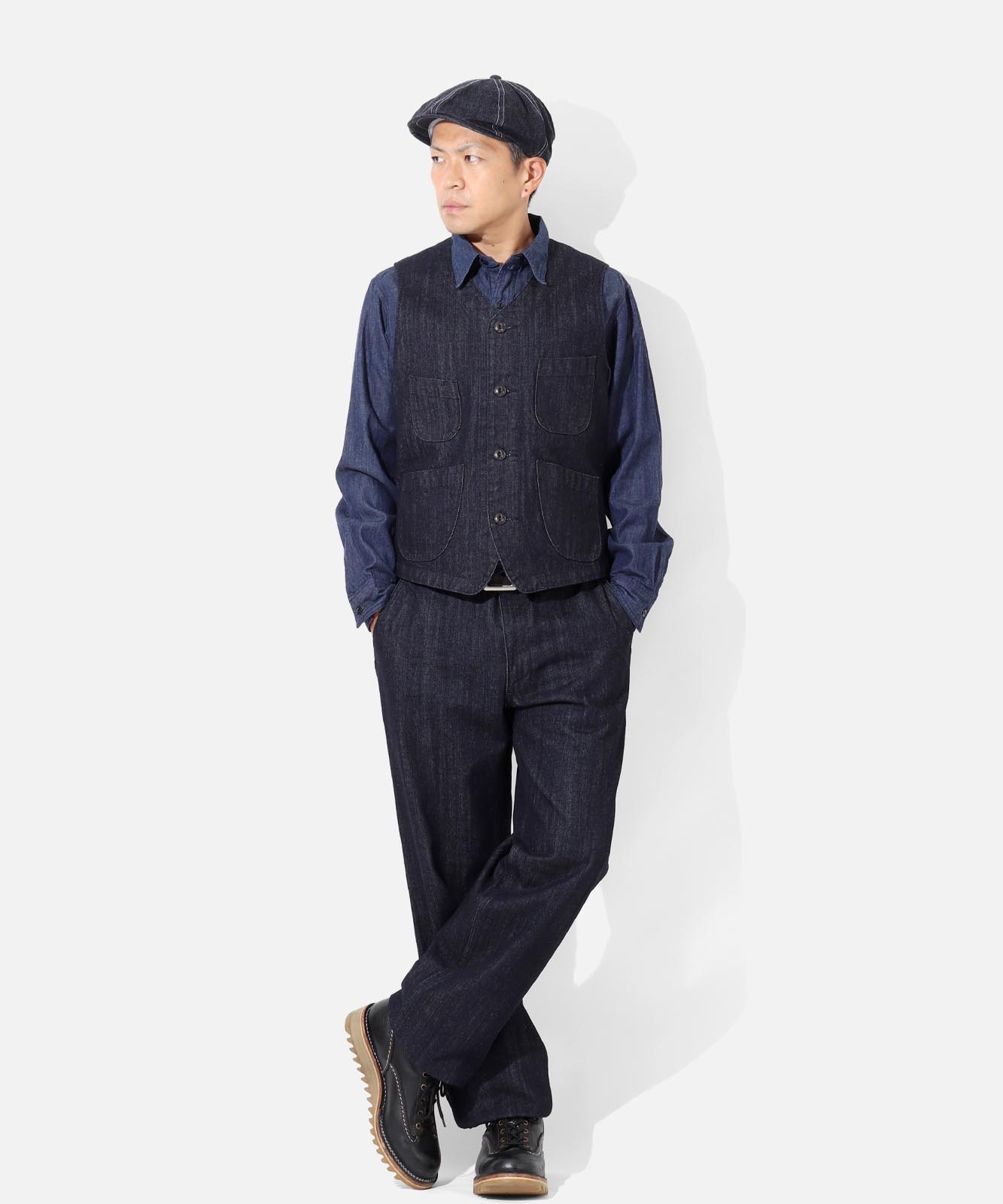 Denim & Wabash Work Vest / デニム&ウォバッシュ ワークベスト Denim & Wabash Work Vest / デニム&ウォバッシュ ワークベスト