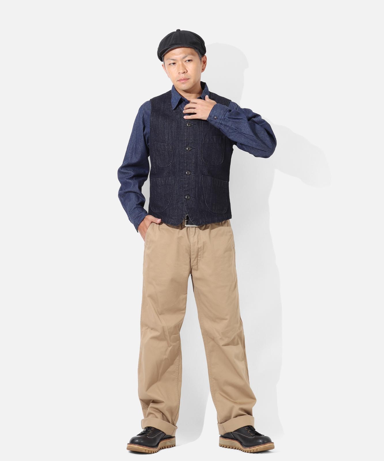 Denim & Wabash Work Vest / デニム＆ウォバッシュ ワークベスト