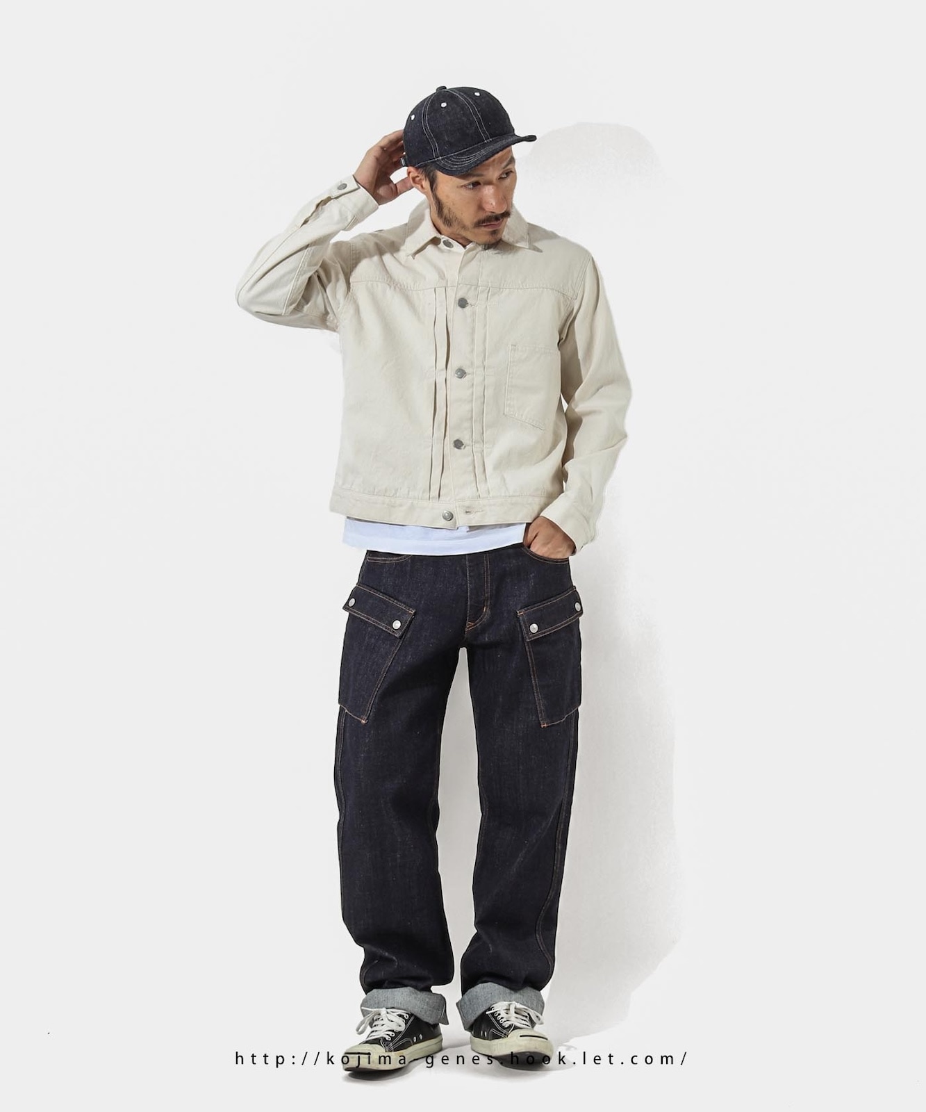 Denim Wide Cargo Pants / デニムワイドカーゴパンツ | Work
