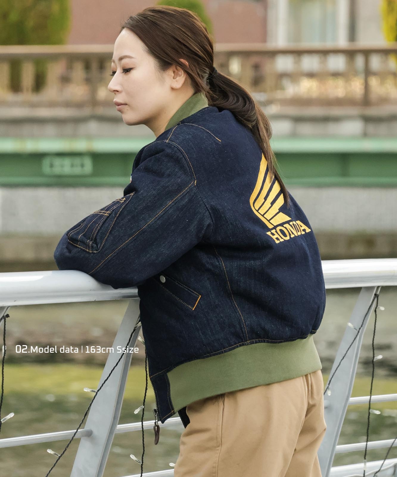Honda Collab Denim MA-1 Flight Jacket by KGR / ホンダコラボ デニム