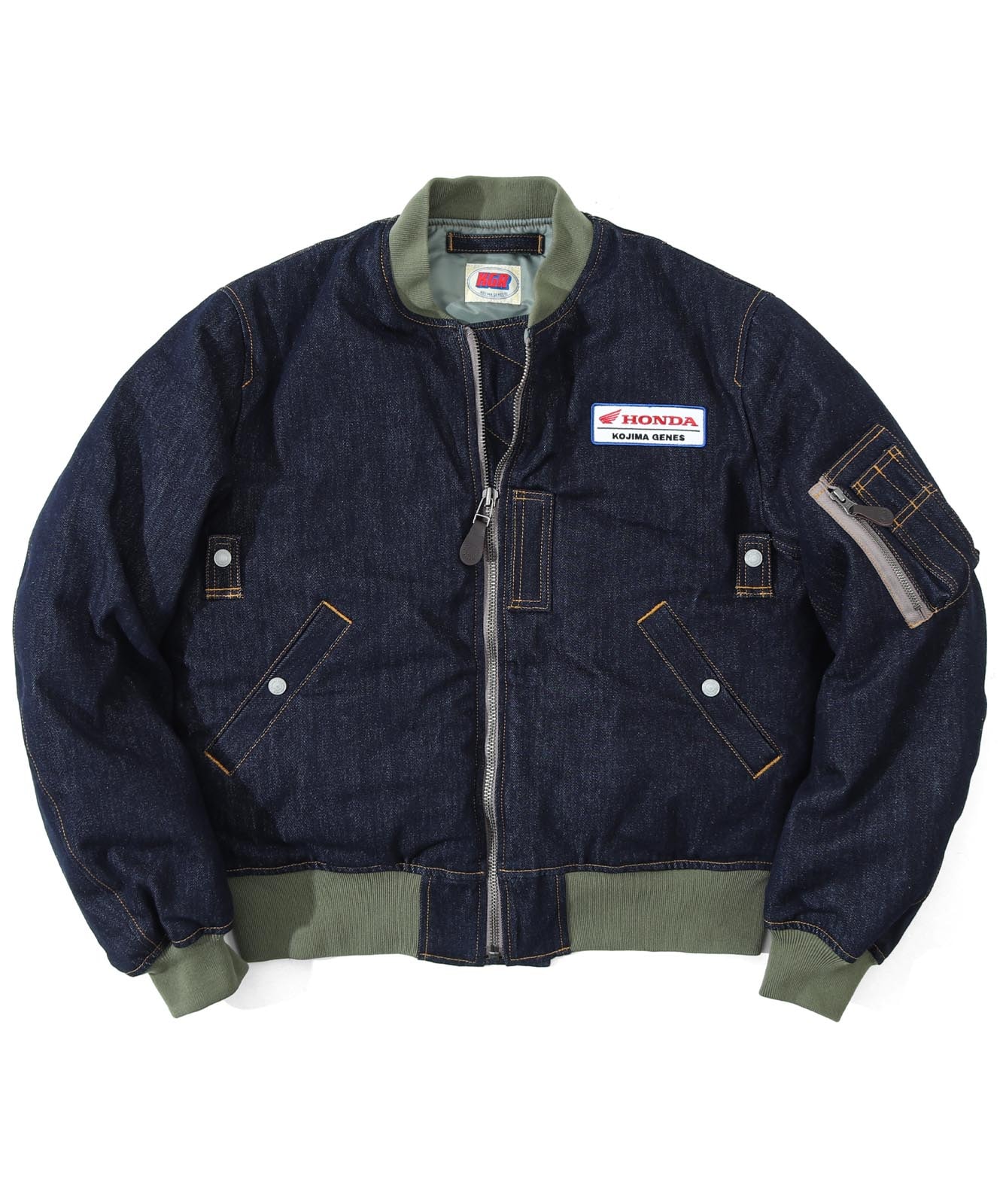 Honda Collab Denim MA-1 Flight Jacket by KGR / ホンダコラボ デニム