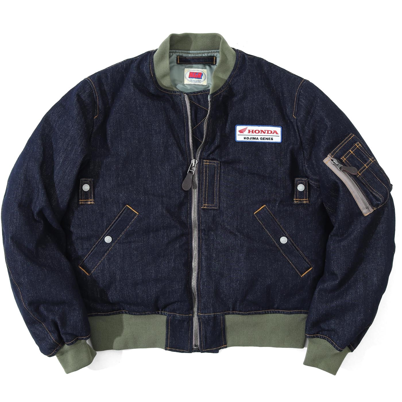Honda Collab Denim MA-1 Flight Jacket by KGR / ホンダコラボ デニム