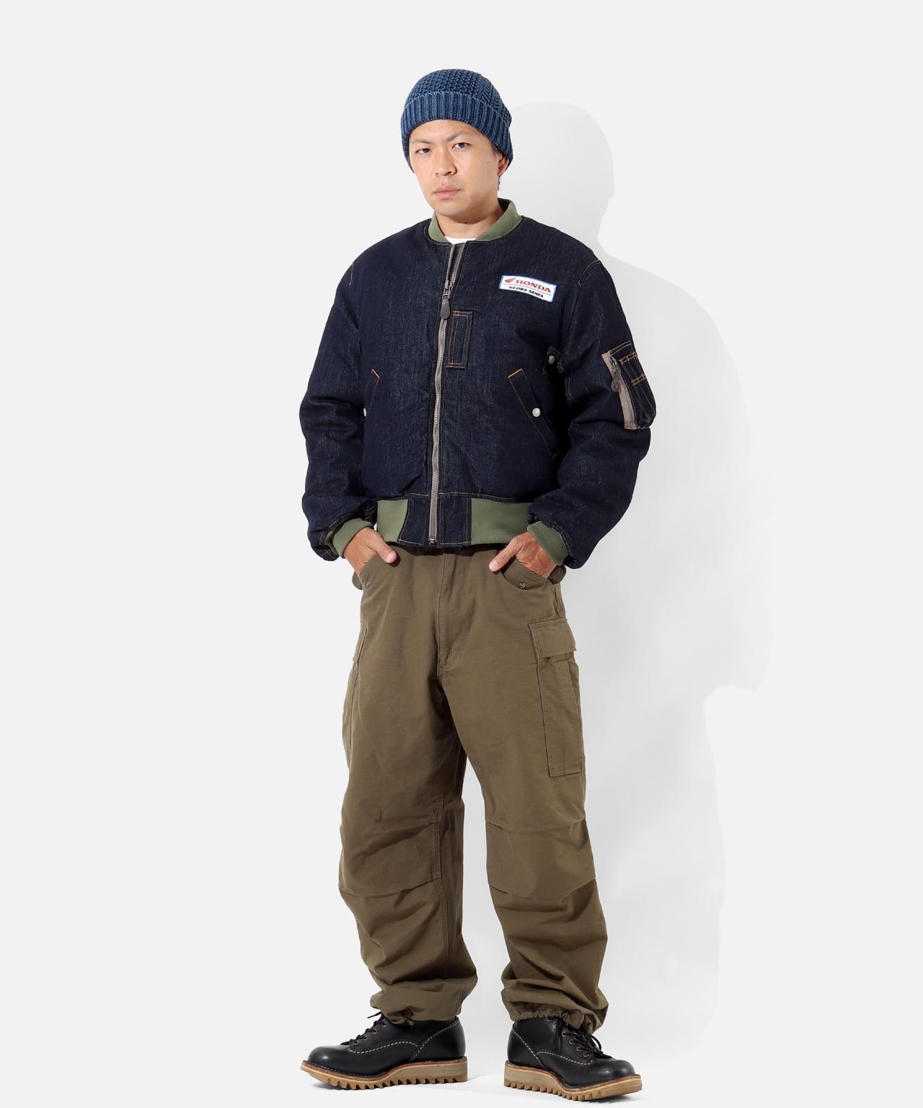 Honda Collab Denim MA-1 Flight Jacket by KGR / ホンダコラボ デニム