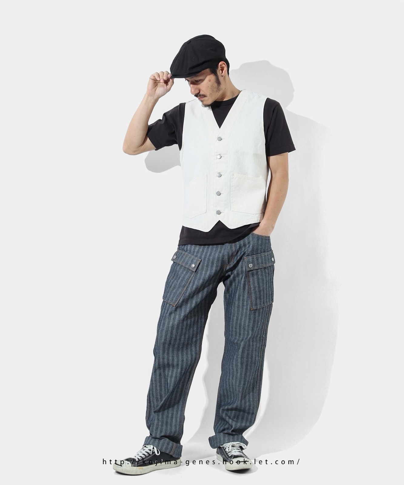 Herringbone Wide Cargo Pants / إܡ磻ɥѥ