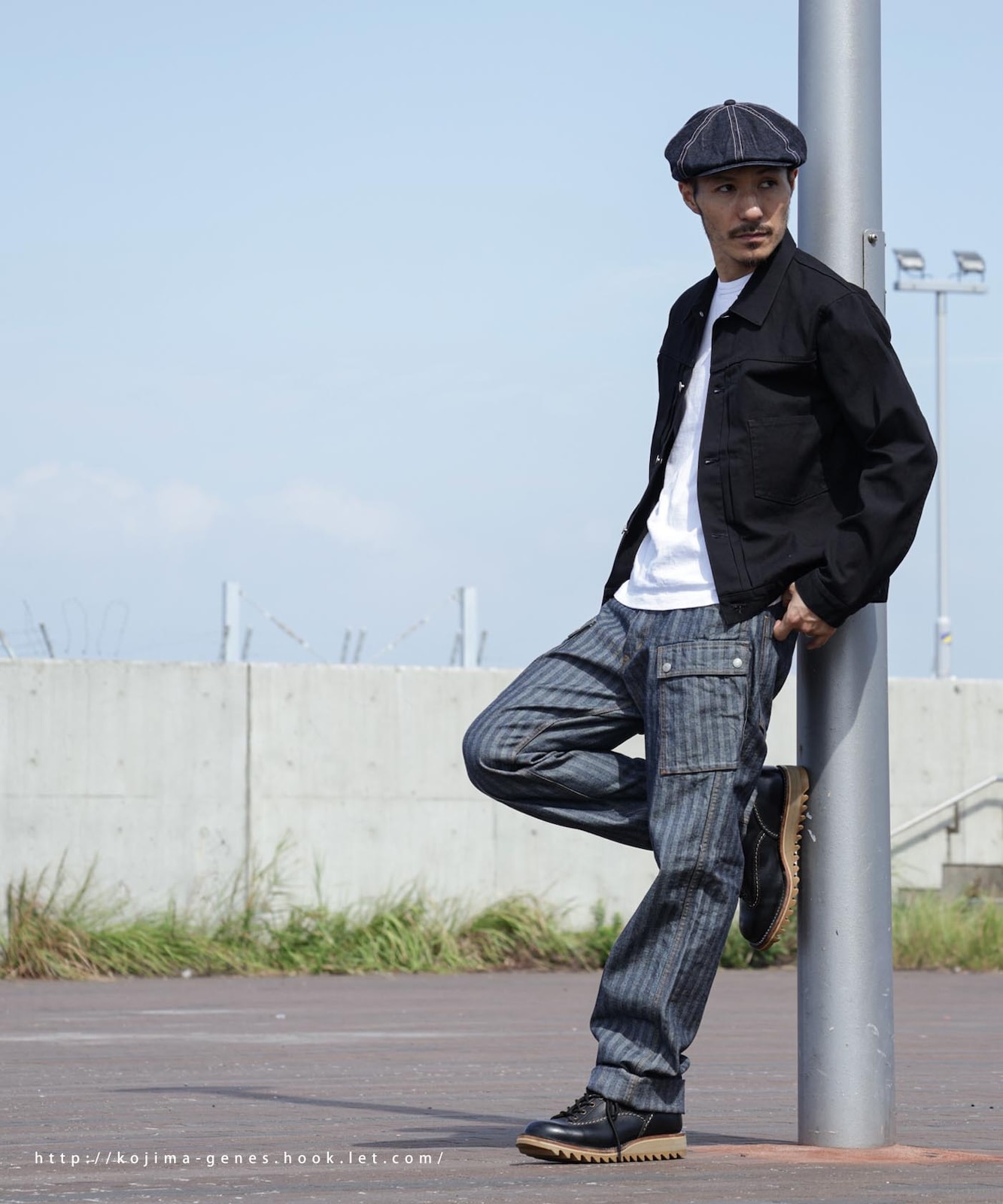 Herringbone Wide Cargo Pants / ヘリンボーンワイドカーゴパンツ