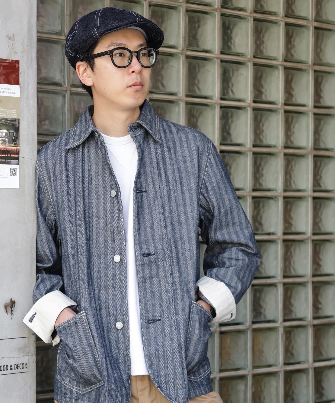 Herringbone Coverall / ヘリンボーン カバーオール | Tops | | 児島