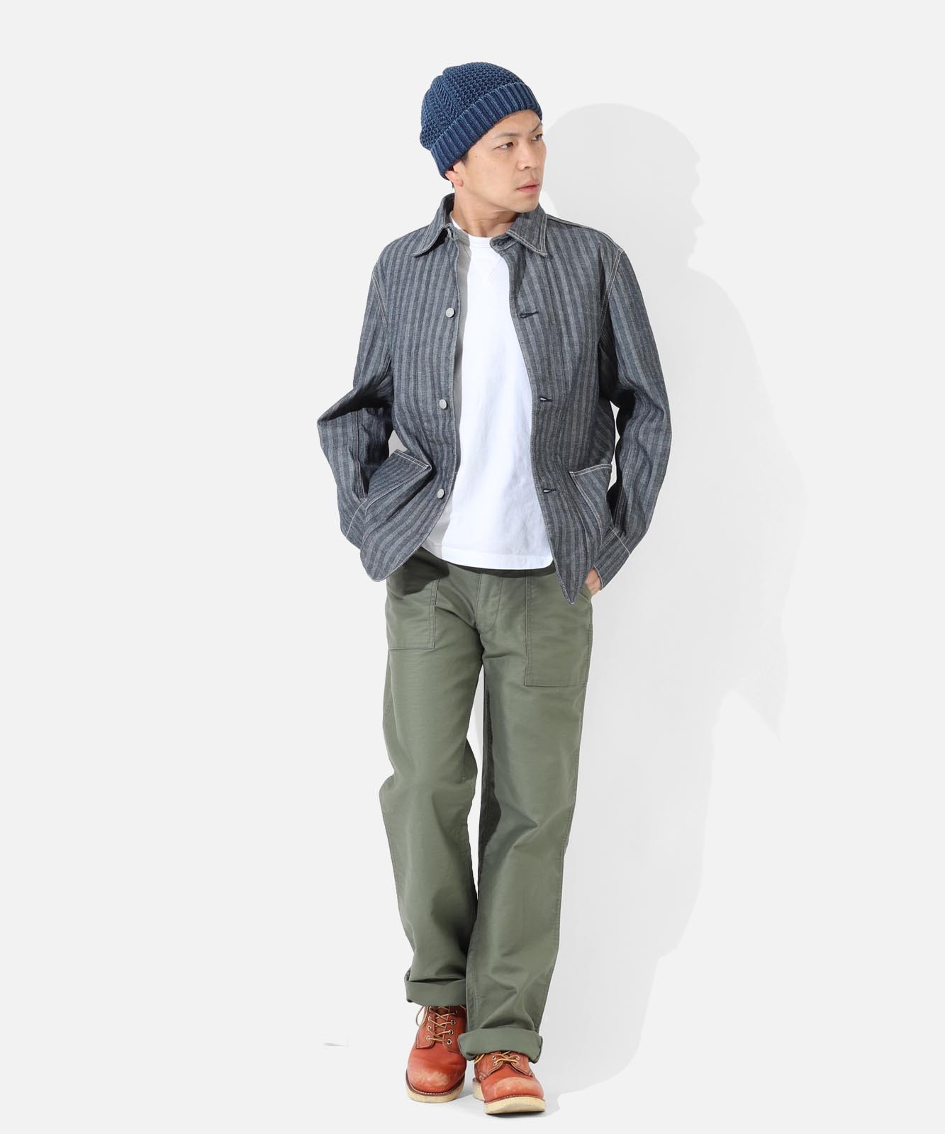 Herringbone Coverall / ヘリンボーン カバーオール | Tops | | 児島