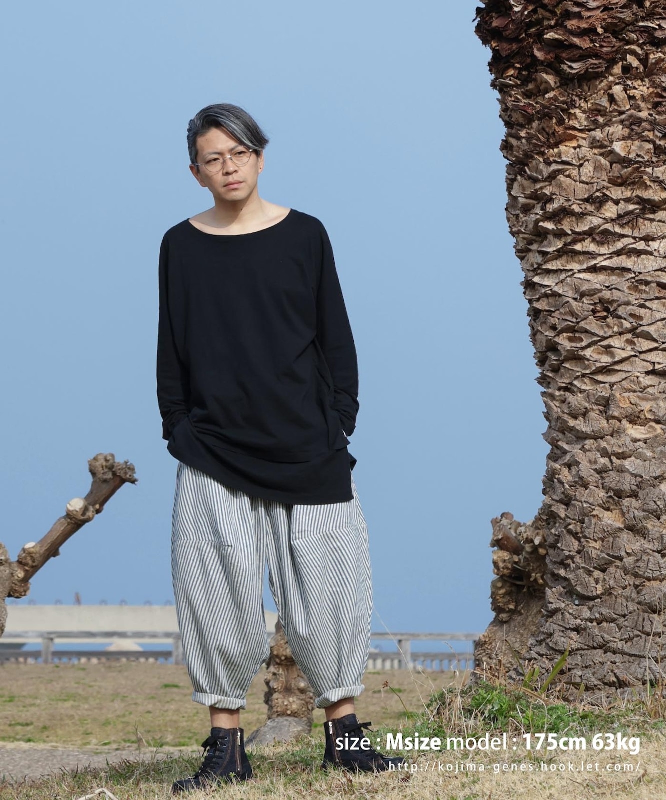 Hickory Balloon Pants 2 by LELAX / ヒッコリーバルーンパンツ2 by