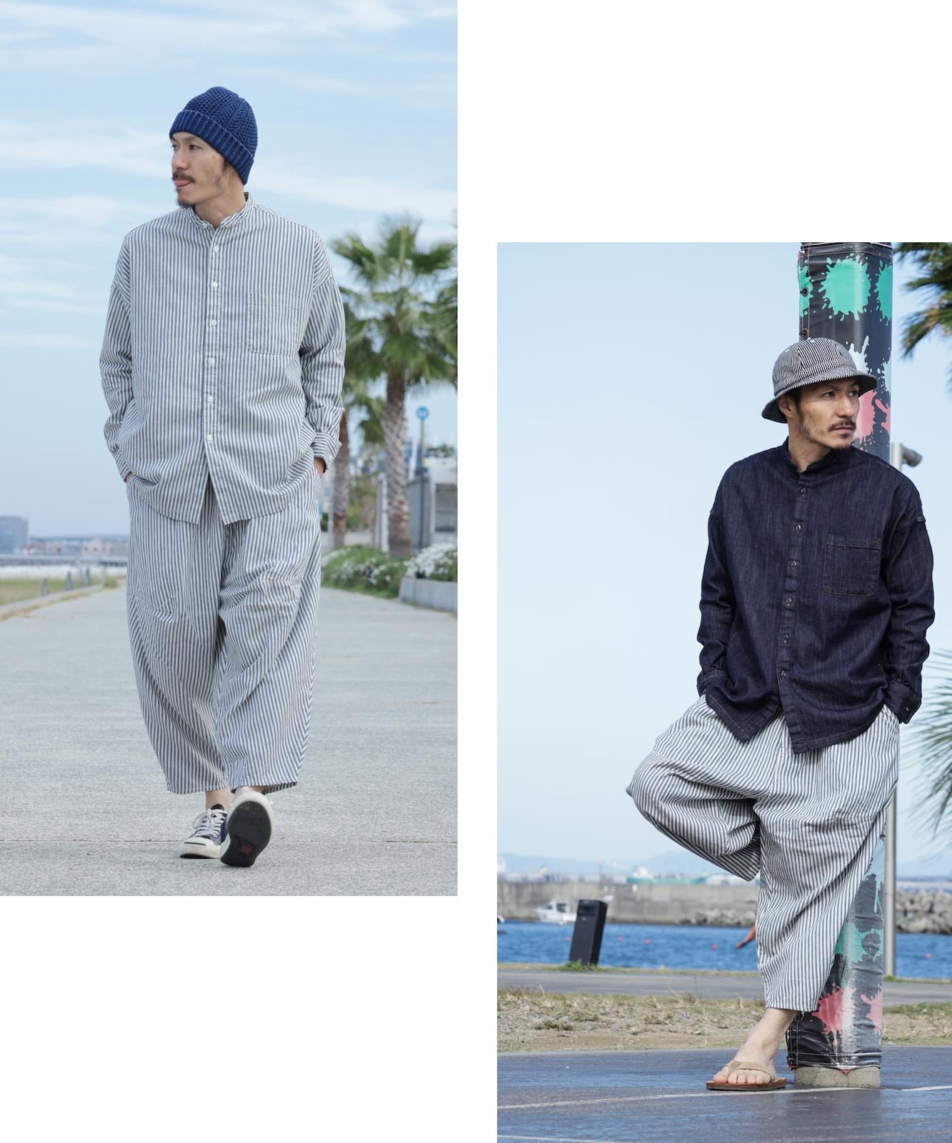 Hickory Balloon Pants 2 by LELAX / ヒッコリーバルーンパンツ2 by