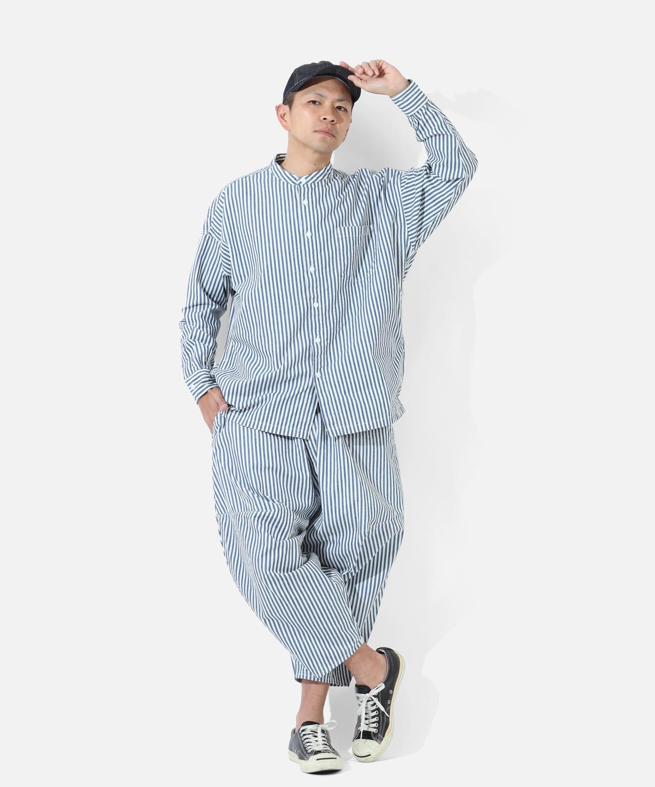 Hickory Balloon Pants 2 by LELAX / ヒッコリーバルーンパンツ2 by