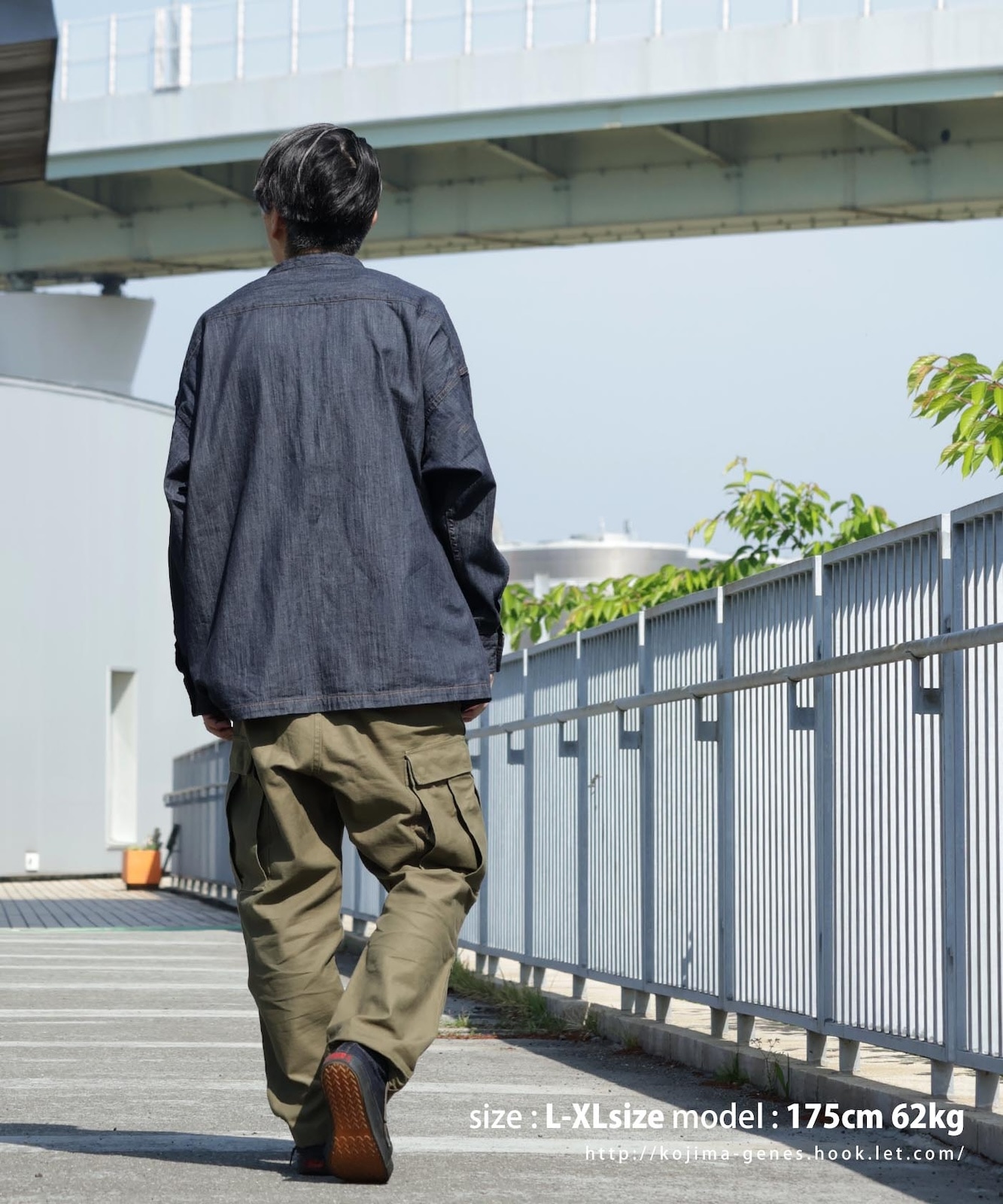 Big Silhouette No Collar Shirt by LELAX / ビッグシルエットノー