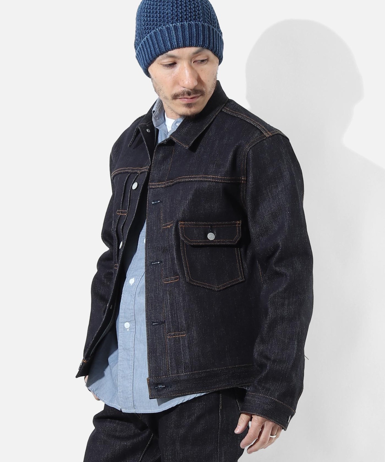 【未使用】児島ジーンズ　2ndジャケット　セルビッチデニム　W32 セットアップ 19oz Slab Selvedge 2nd Denim Jacket / 19ozスラブセルビッチ