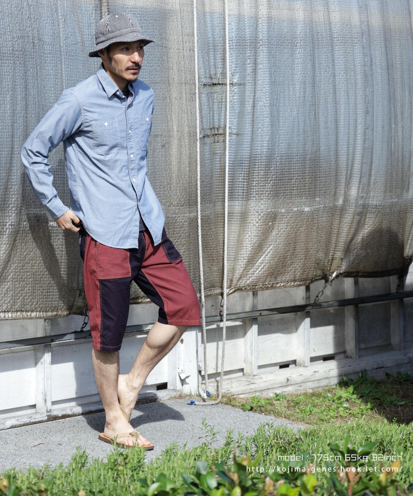 over dye multi shorts / オーバーダイマルチショートパンツ