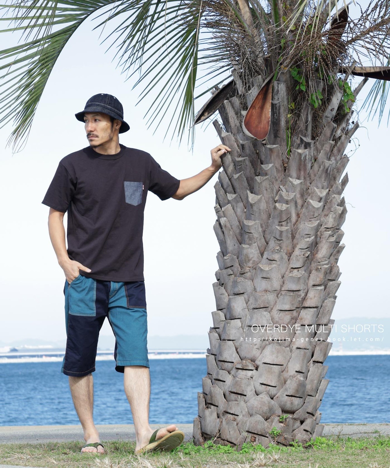 over dye multi shorts / オーバーダイマルチショートパンツ