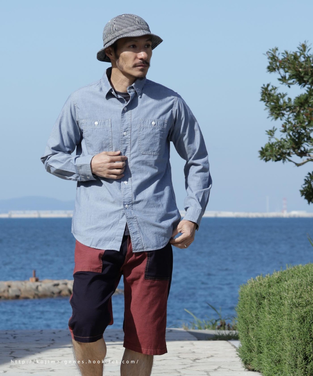 over dye multi shorts / オーバーダイマルチショートパンツ