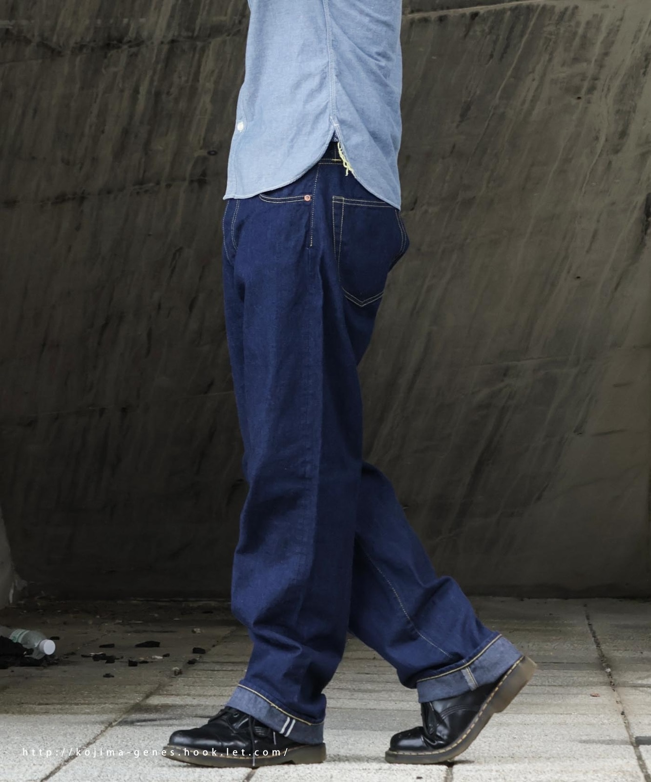 dungaree selvedge wide pants / ダンガリーセルビッチワイド