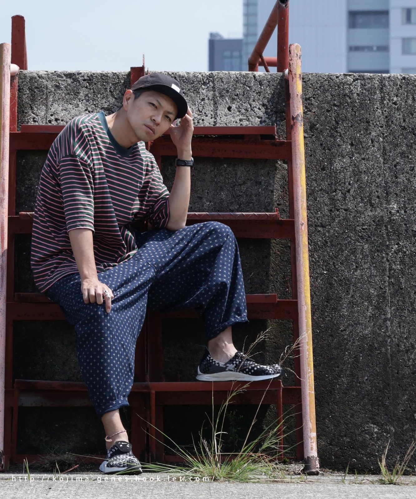 Kasuri Jyumonji Ballon Pants 2 by LELAX / 꽽ʸ Х롼ѥ2 by LELAX