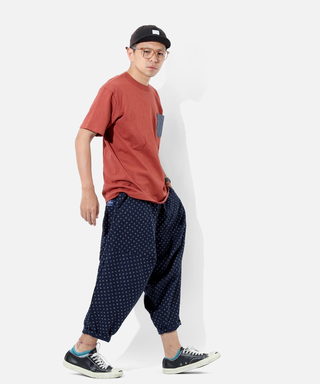 Kasuri Jyumonji Ballon Pants 2 by LELAX / 꽽ʸ Х롼ѥ2 by LELAX