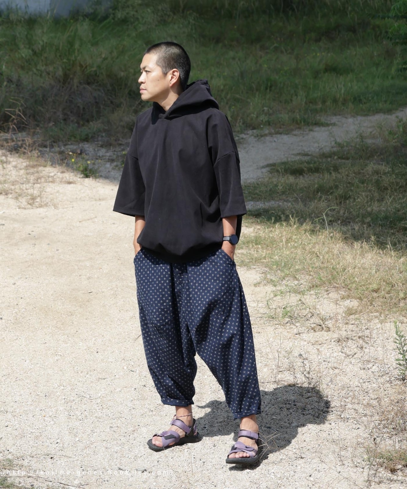 Kasuri Jyumonji Ballon Pants 2 by LELAX / 꽽ʸ Х롼ѥ2 by LELAX