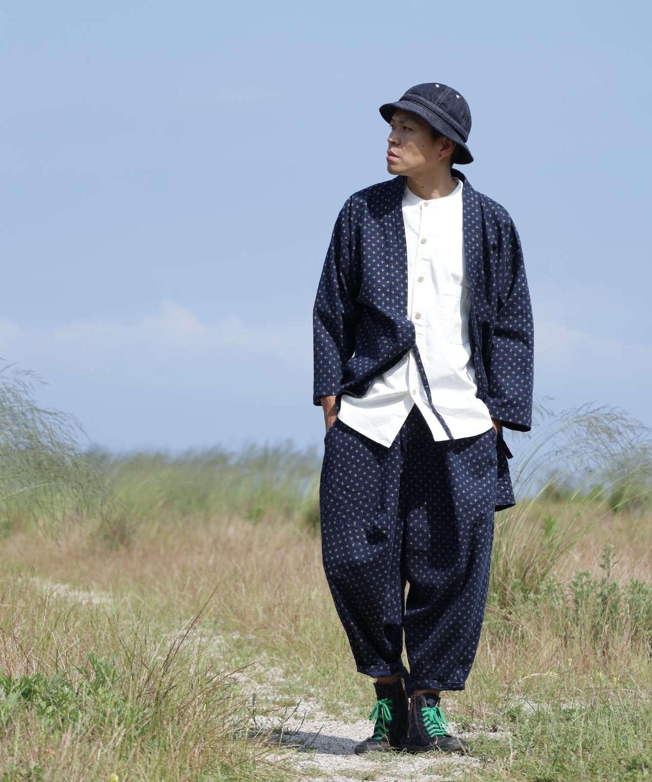 Kasuri Jyumonji Ballon Pants 2 by LELAX / 꽽ʸ Х롼ѥ2 by LELAX