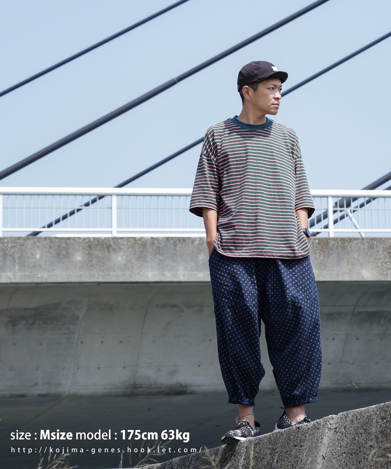 Kasuri Jyumonji Ballon Pants 2 by LELAX / かすり十文字 バルーン