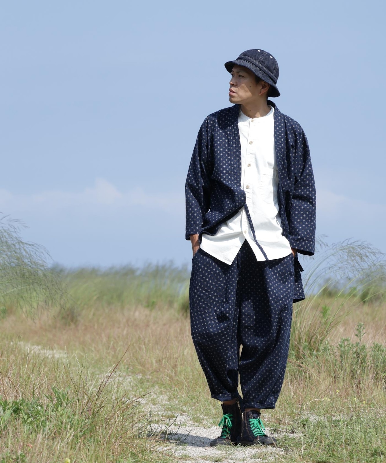 Kasuri Jyumonji Ballon Pants 2 by LELAX / かすり十文字 バルーン