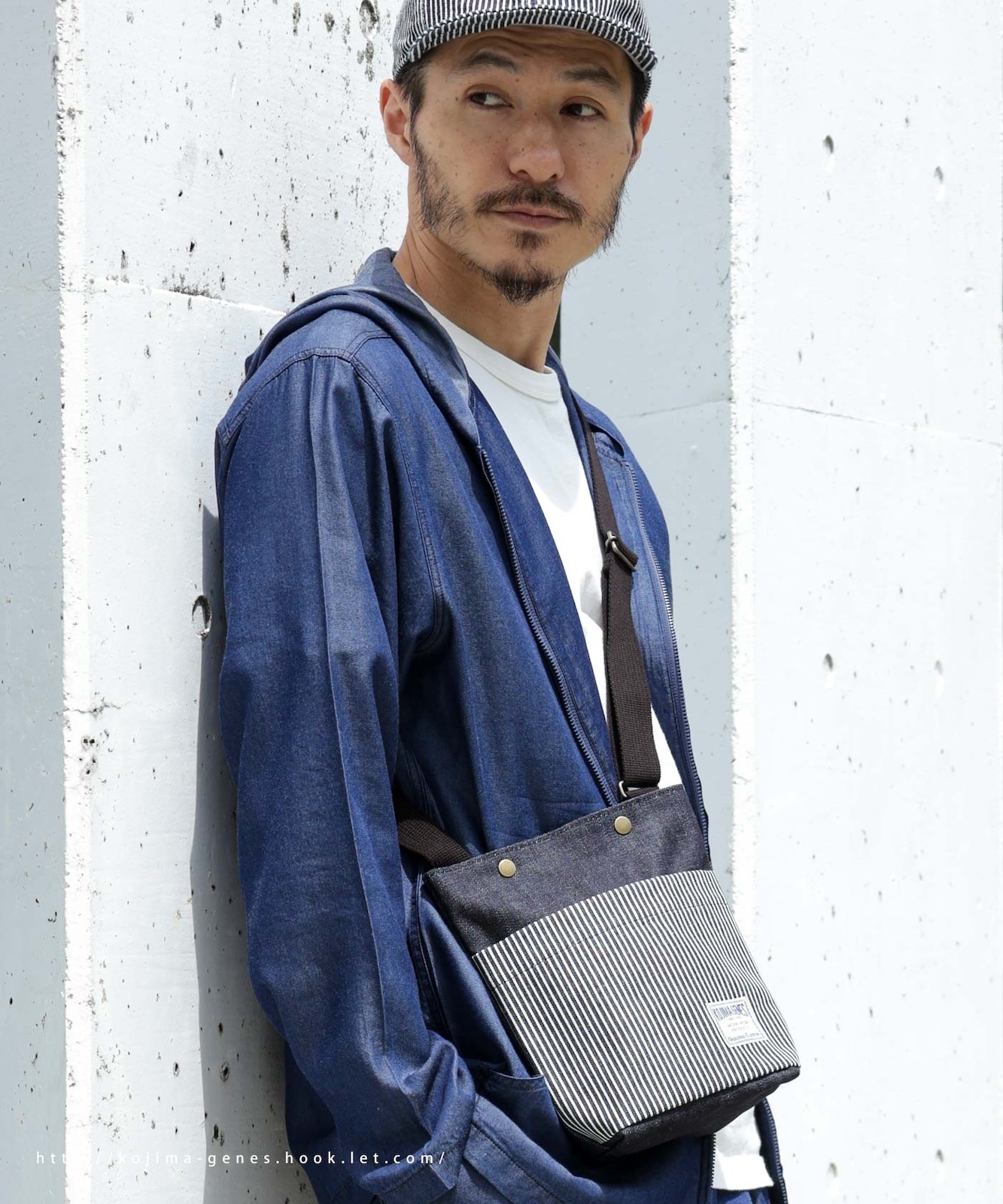 Denim & Hickory Shoulder Bag / デニム＆ヒッコリー ショルダーバッグ