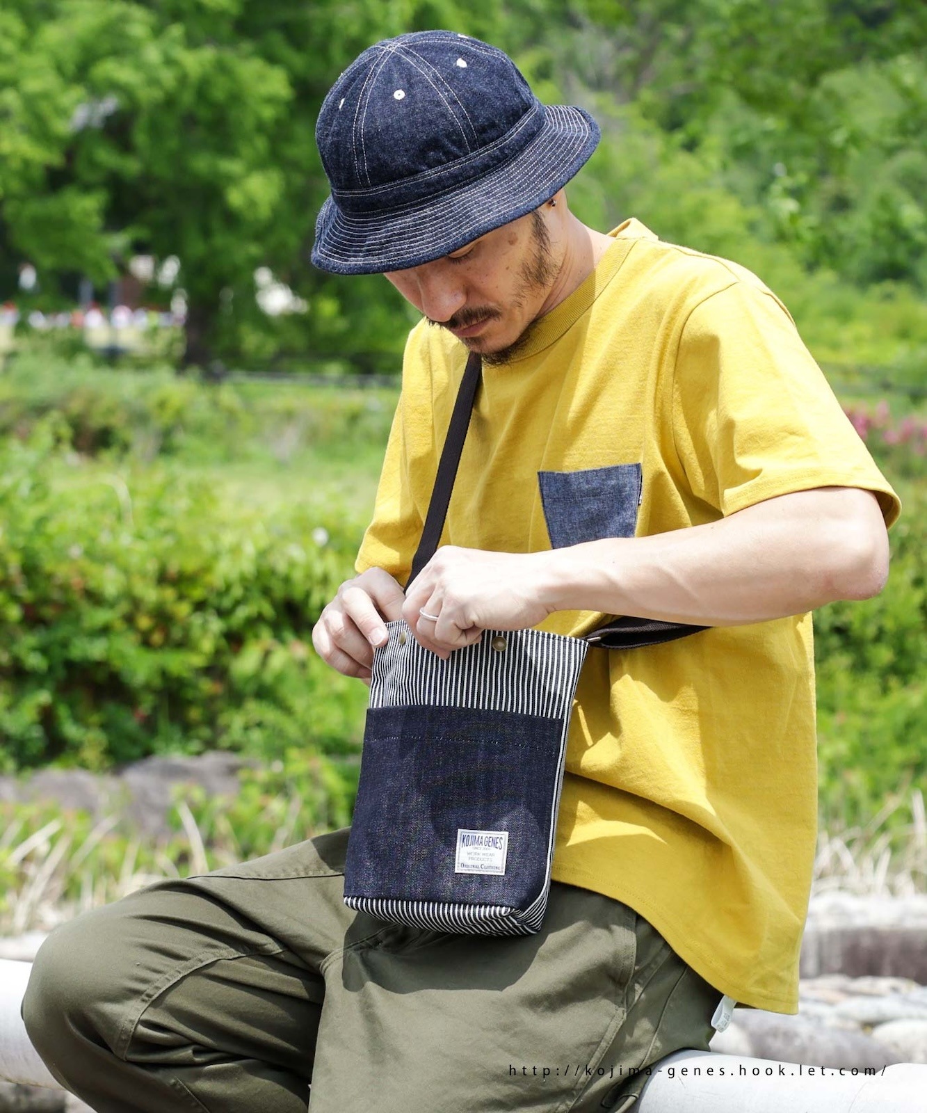 Denim & Hickory Shoulder Bag / デニム＆ヒッコリー ショルダーバッグ