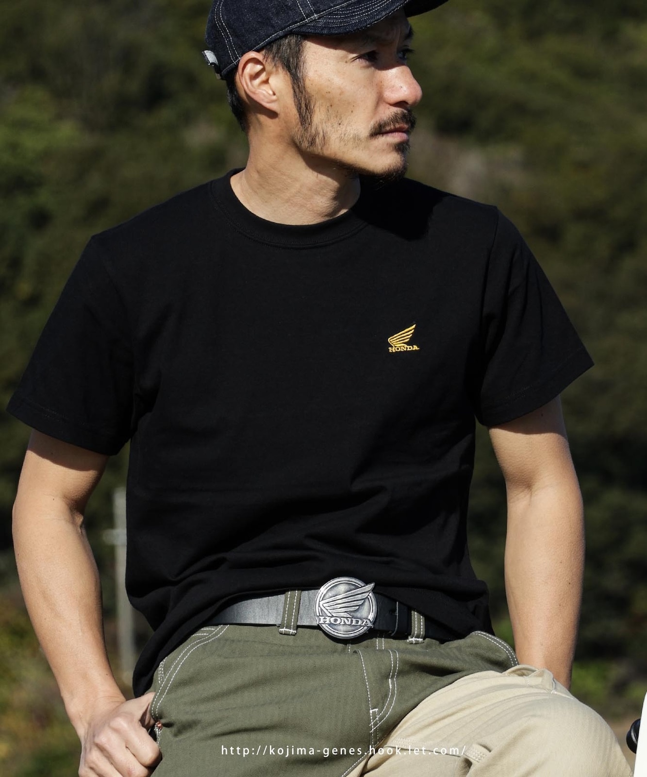 ペル HONDA Collab Wing Leather Belt / ホンダコラボ ウィングレザーベルト