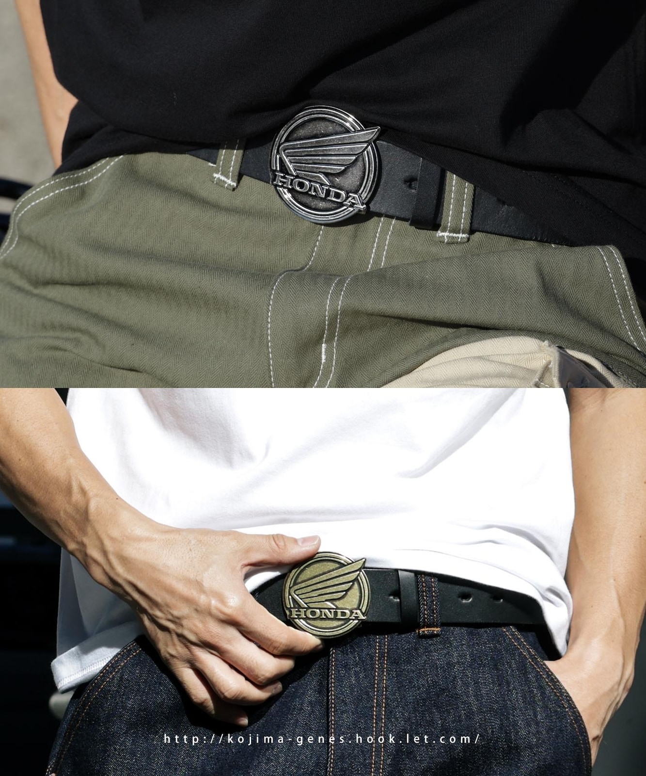 HONDA Collab Wing Leather Belt / ホンダコラボ ウィングレザーベルト