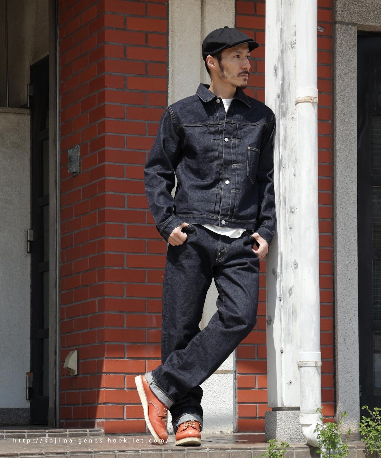 GB ワイドボーイ CAMBIO(カンビオ)】Half Easy Wide Denim Pants ワイドデニムパンツ(AI
