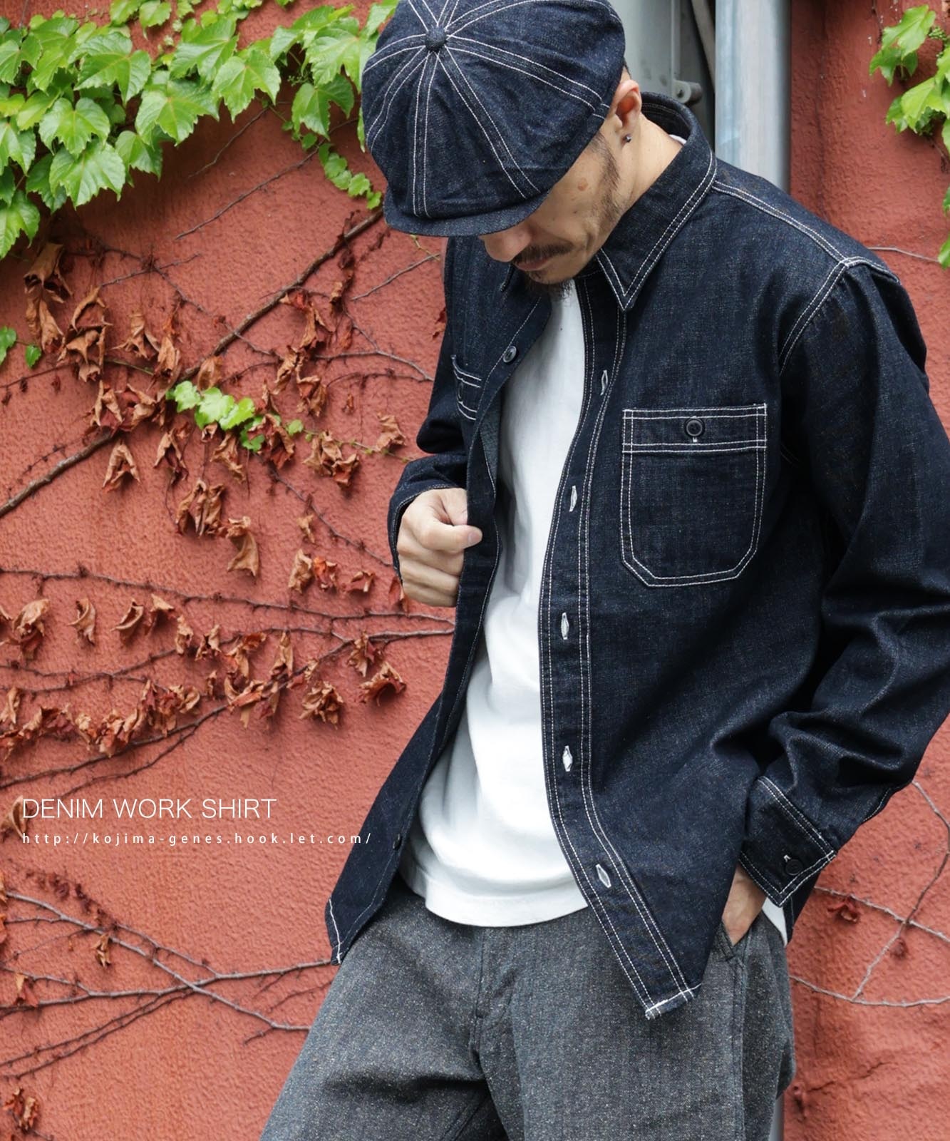 かぐれ＊デニムワークシャツタグ付き試着のみ かぐれ＊デニムワークシャツタグ付き試着のみ