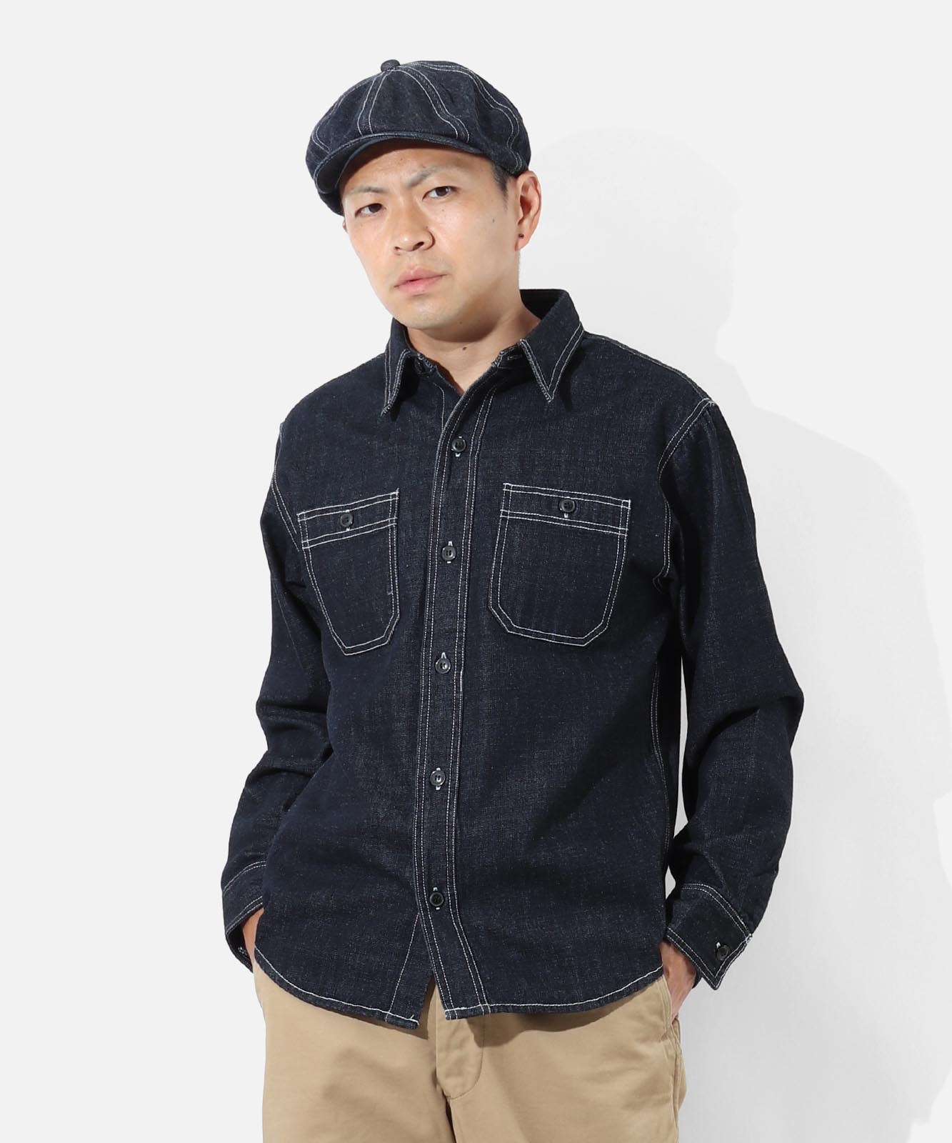 Denim Work Shirt by KGR / デニムワークシャツ by KGR