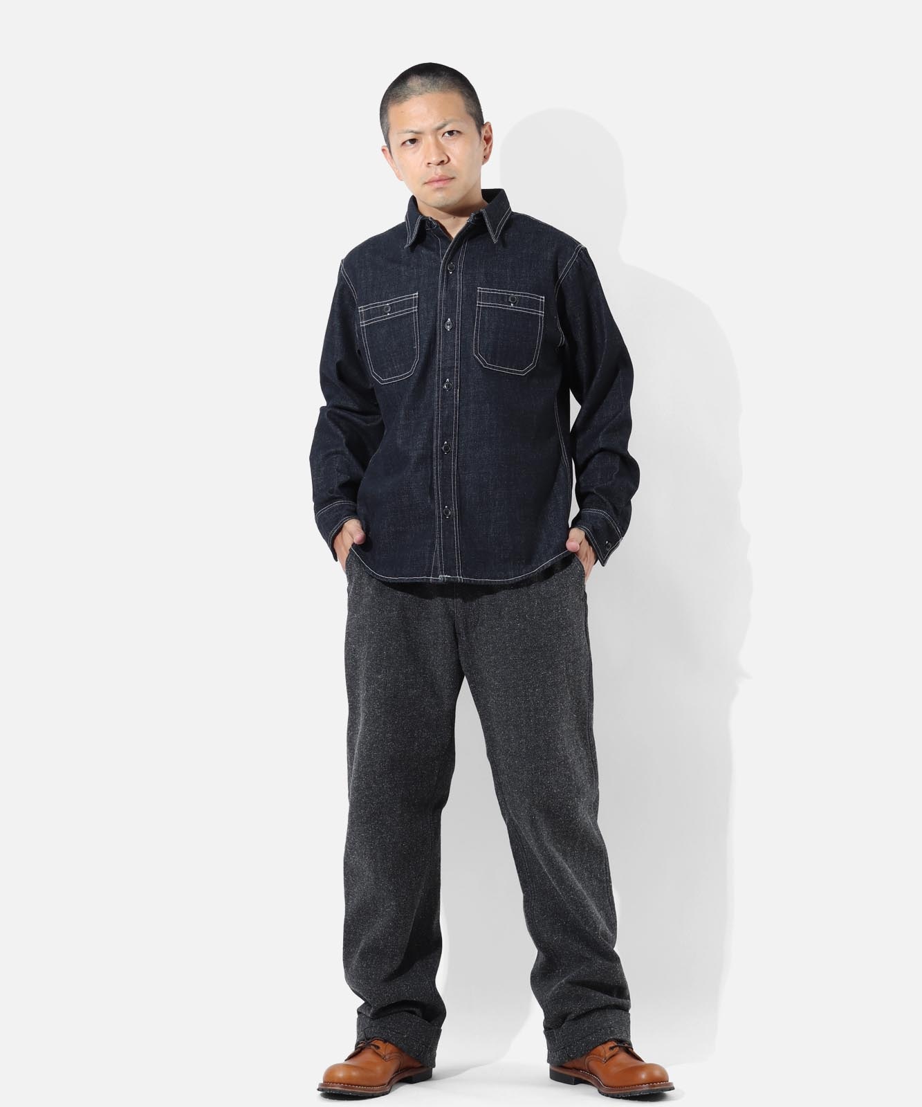 Denim Work Shirt by KGR / デニムワークシャツ by KGR