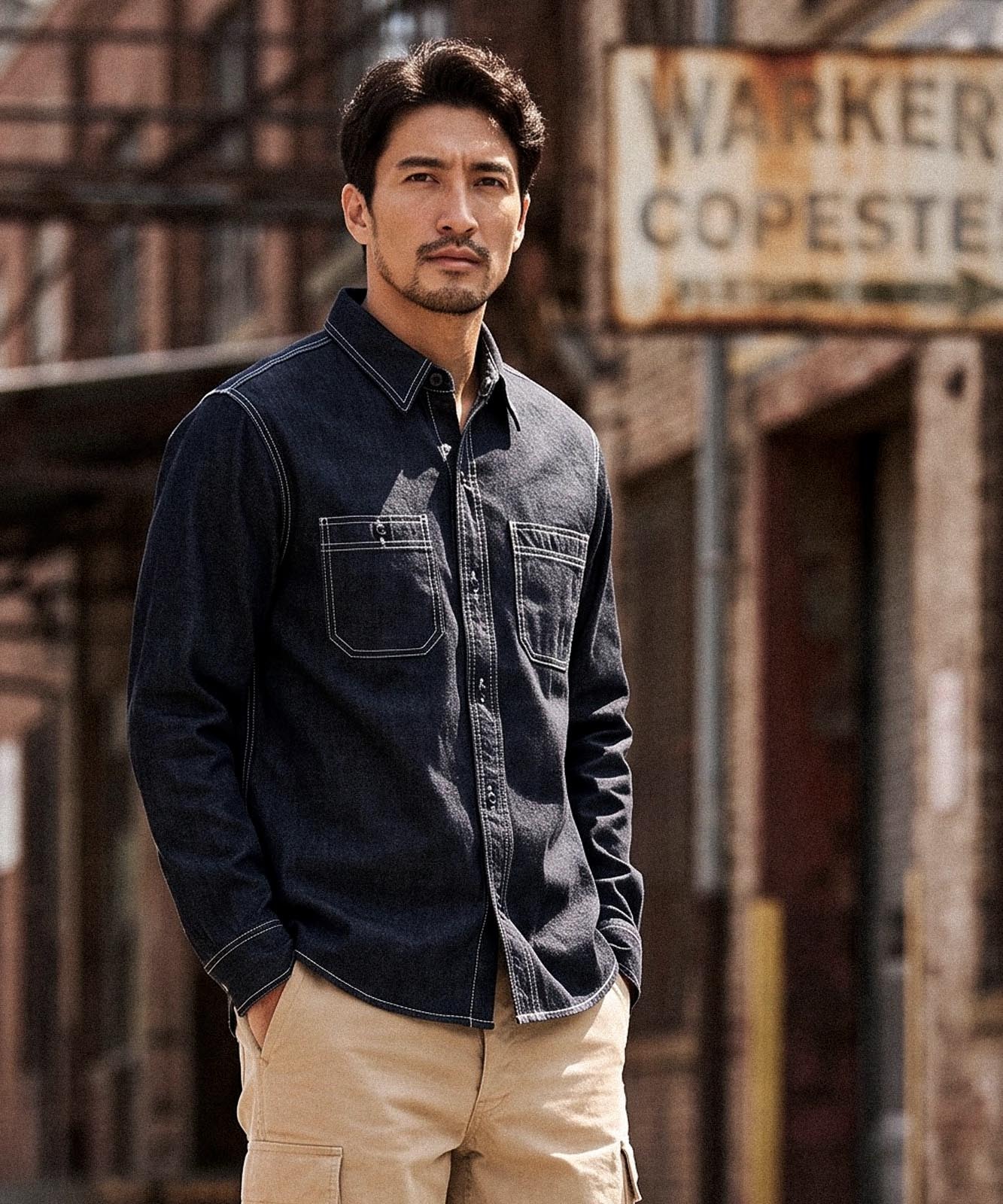KOJIMA GENES デニム　シャツ ワークシャツ　児島 Denim Work Shirt by KGR / デニムワークシャツ by KGR | KGR | | 児島