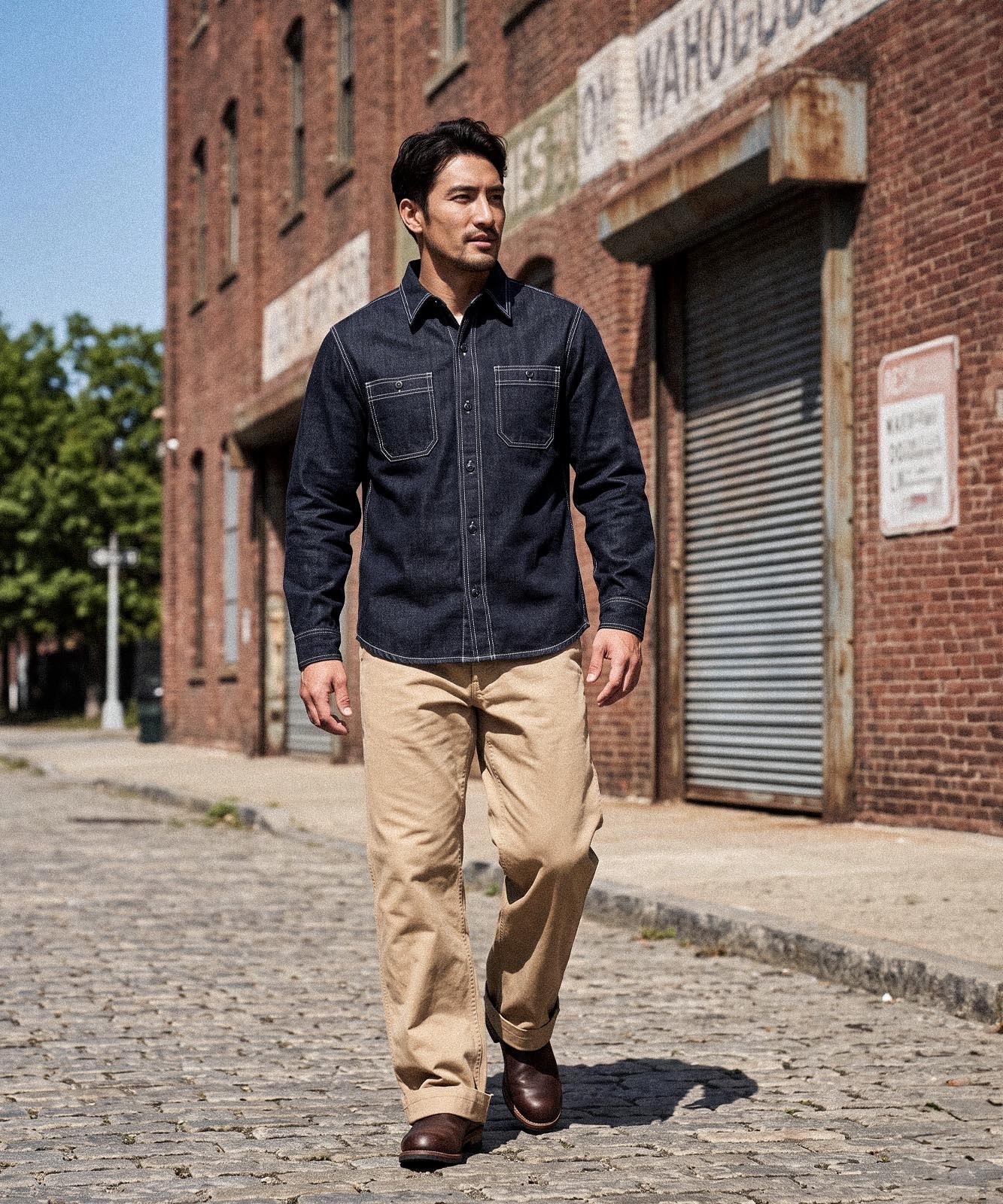 Denim Work Shirt by KGR / デニムワークシャツ by KGR | KGR | | 児島