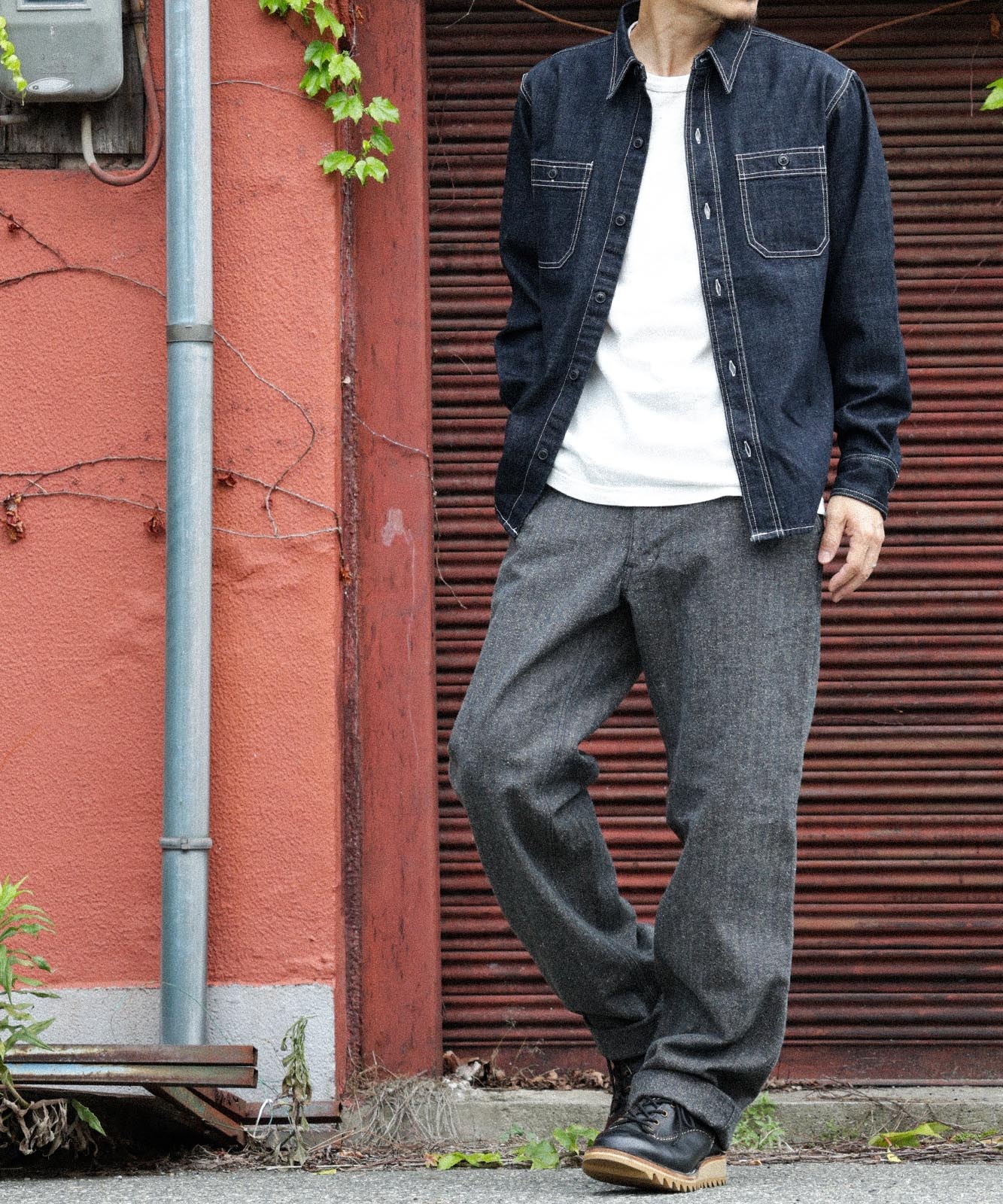 Denim Work Shirt by KGR / デニムワークシャツ by KGR