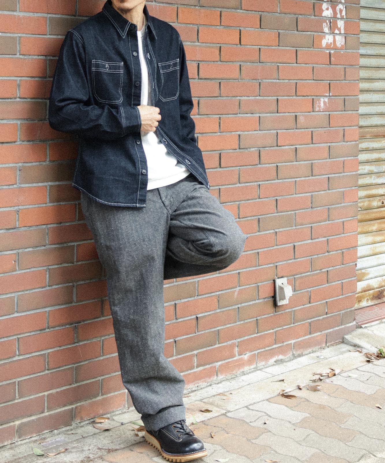 Denim Work Shirt by KGR / デニムワークシャツ by KGR