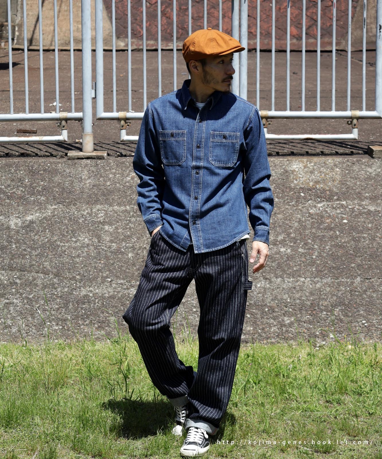 Denim Work Shirt Usedwell by KGR / デニムワークシャツ ユーズドウェル by KGR
