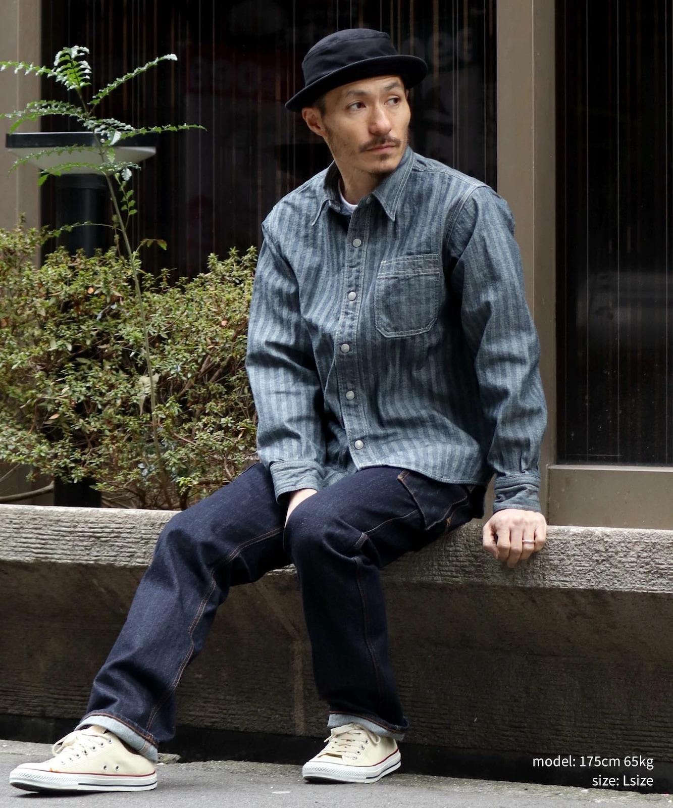 Herringbone Work Shirt / ヘリンボーンワークシャツ | Tops | | 児島