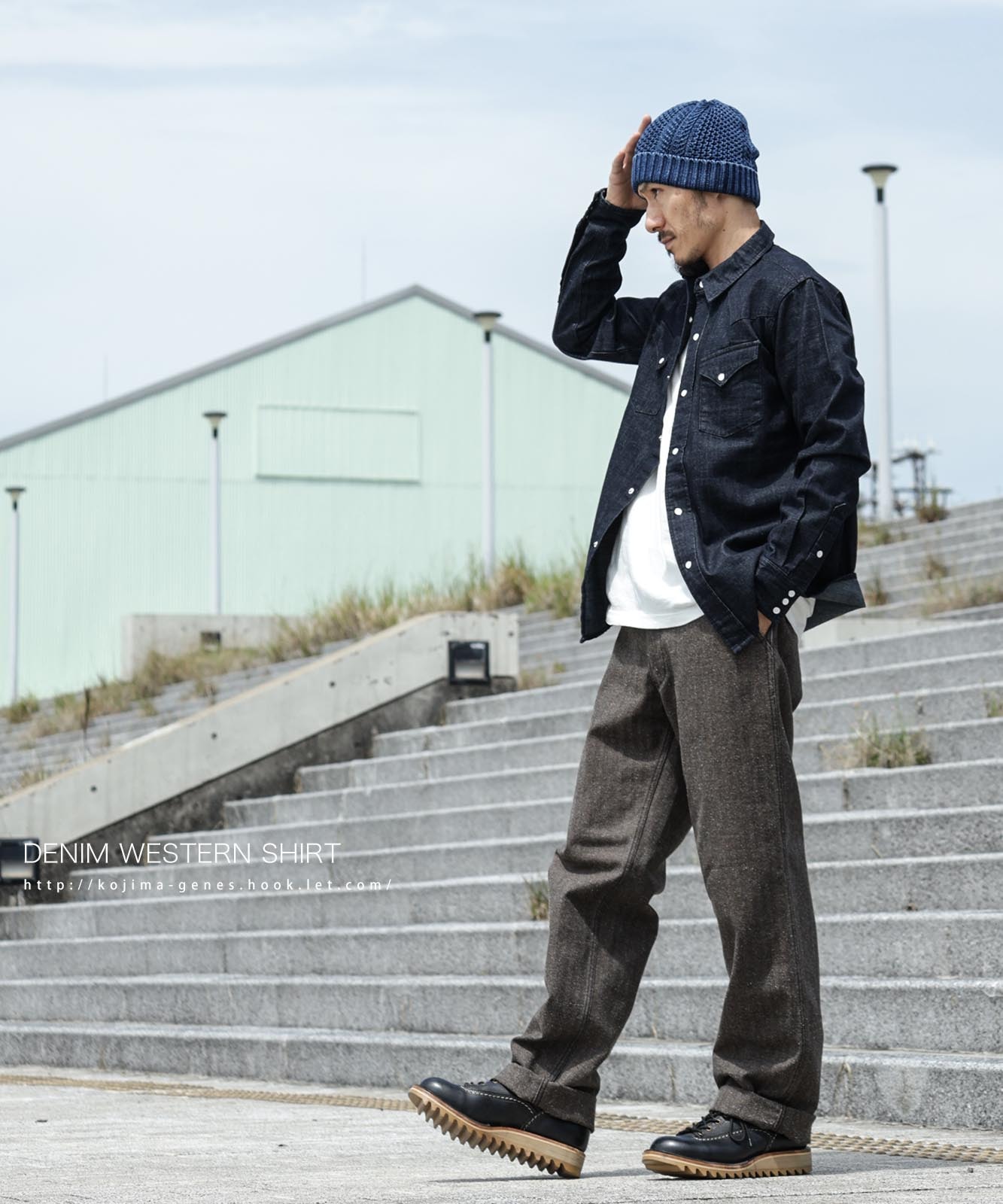 Denim Western Shirt by KGR / デニムウエスタンシャツ by KGR